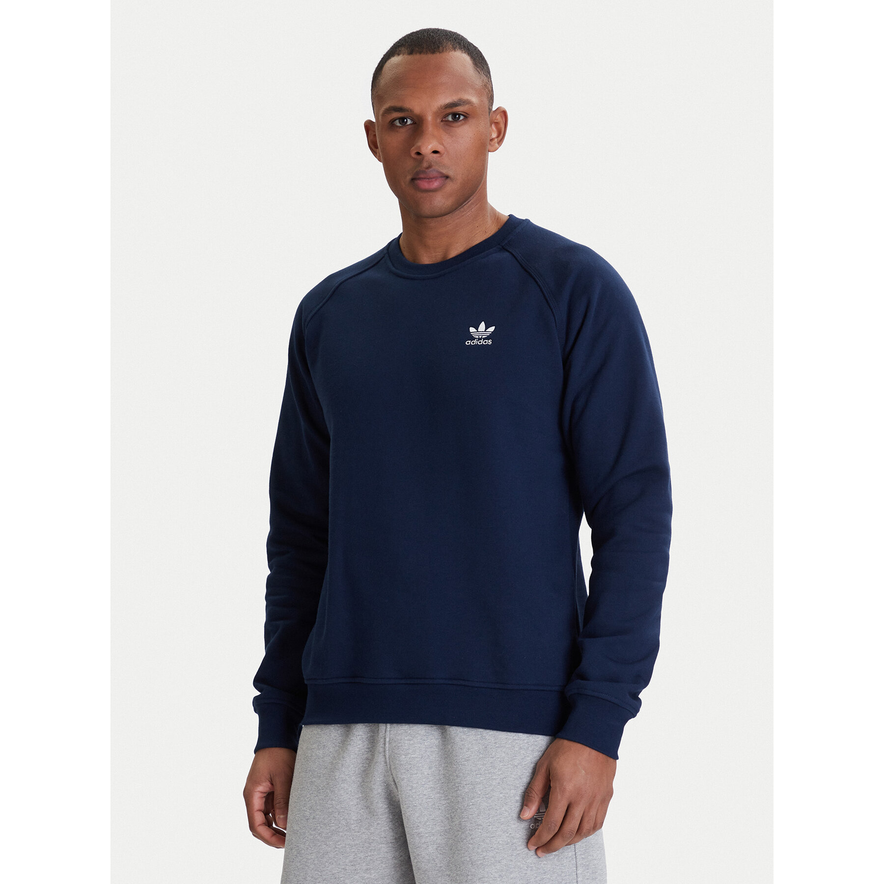 adidas Bluza Trefoil Essentials IY4935 Granatowy Regular Fit