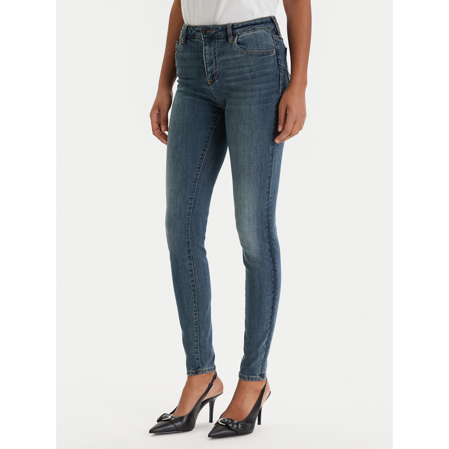 Armani Exchange Jeansy XW000129 AF10863 MB001 Niebieski Skinny Fit