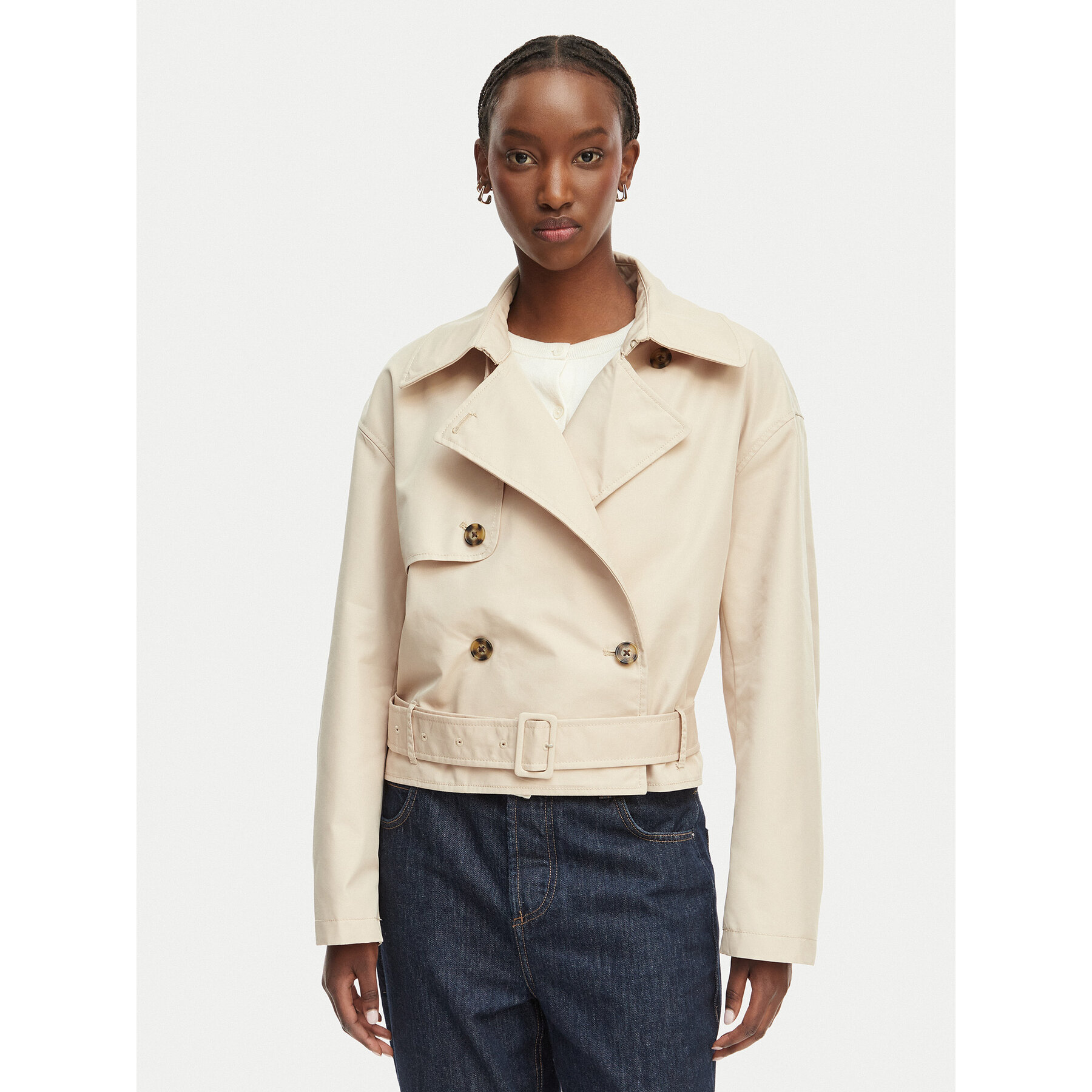 Tommy Jeans Trencz DW0DW22322 Beżowy jasny Relaxed Fit