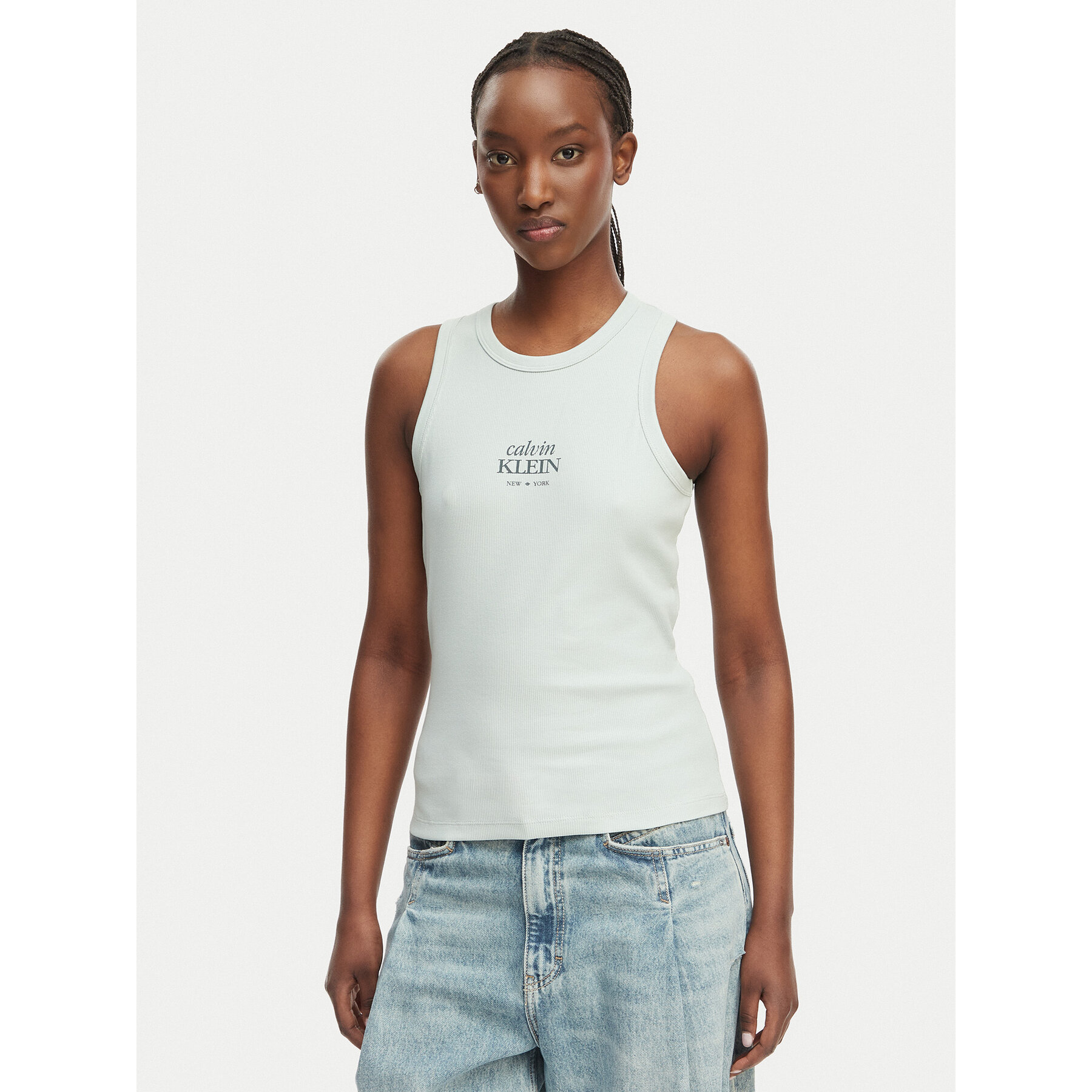 Calvin Klein Jeans Top LV047F239G Zielony jasny Slim Fit
