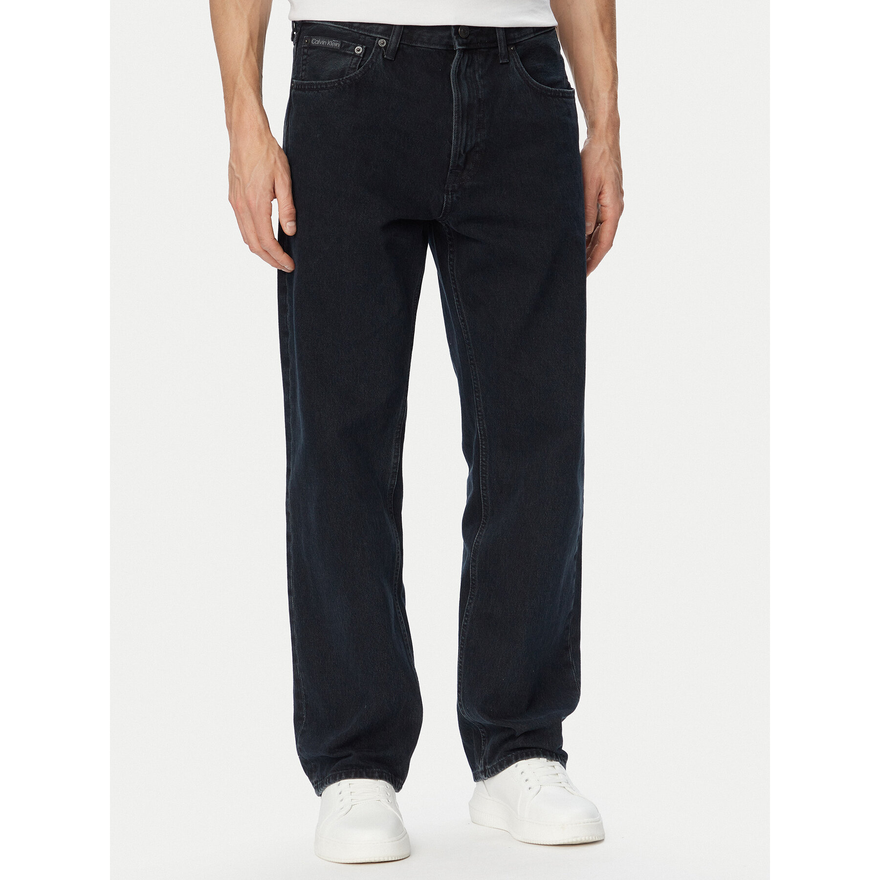 Calvin Klein Jeans Jeansy LV040EM716 Czarny Straight Fit