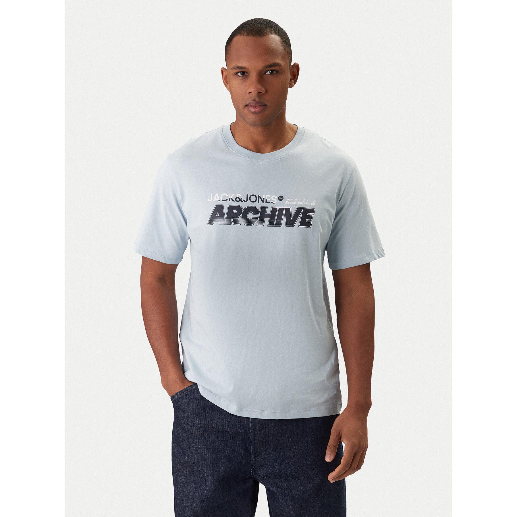 Jack & Jones T-Shirt Brat Tee 12288103 Niebieski Regular Fit