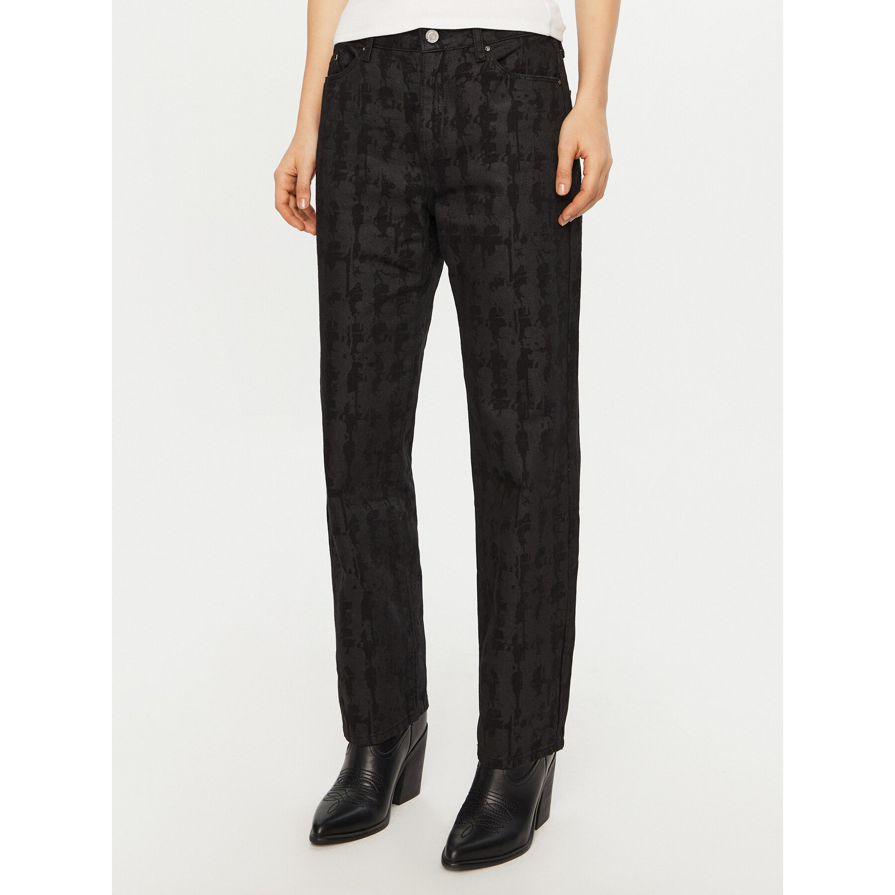 KARL LAGERFELD Jeansy A1W10015 Czarny Relaxed Fit