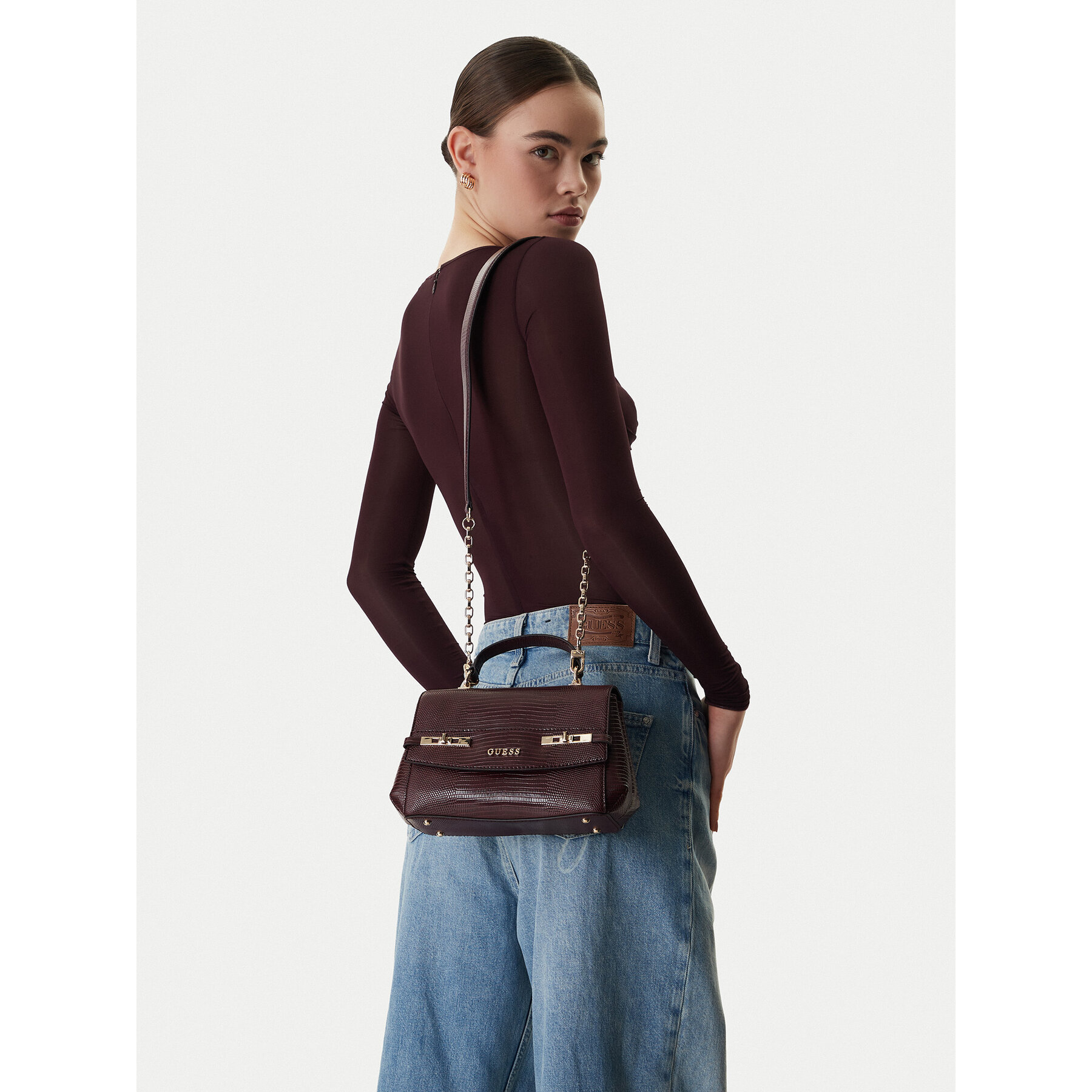 Guess Torebka Melinda HWKL99 33200 Bordowy