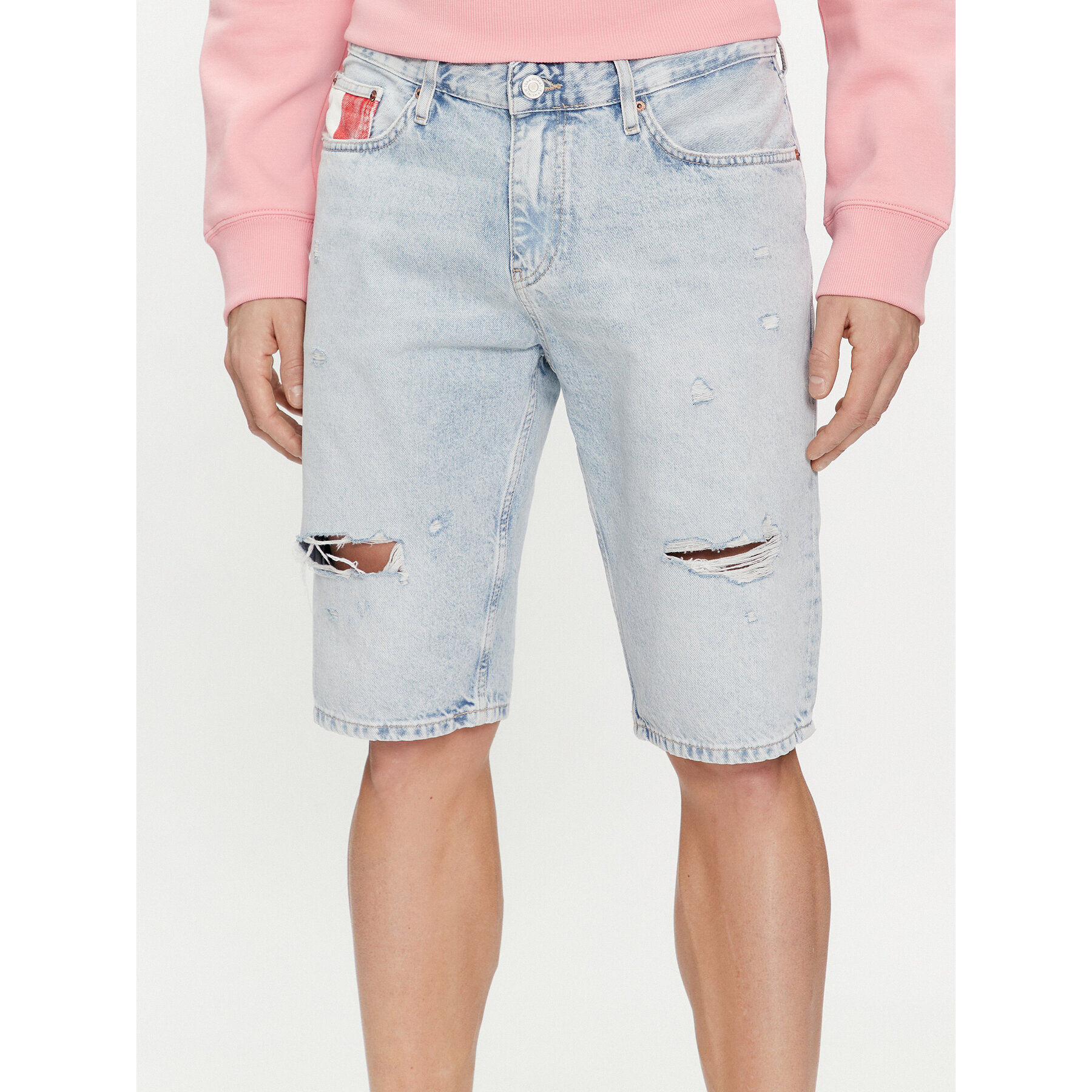 Tommy Jeans Szorty jeansowe Ryan DM0DM18804 Błękitny Slim Fit
