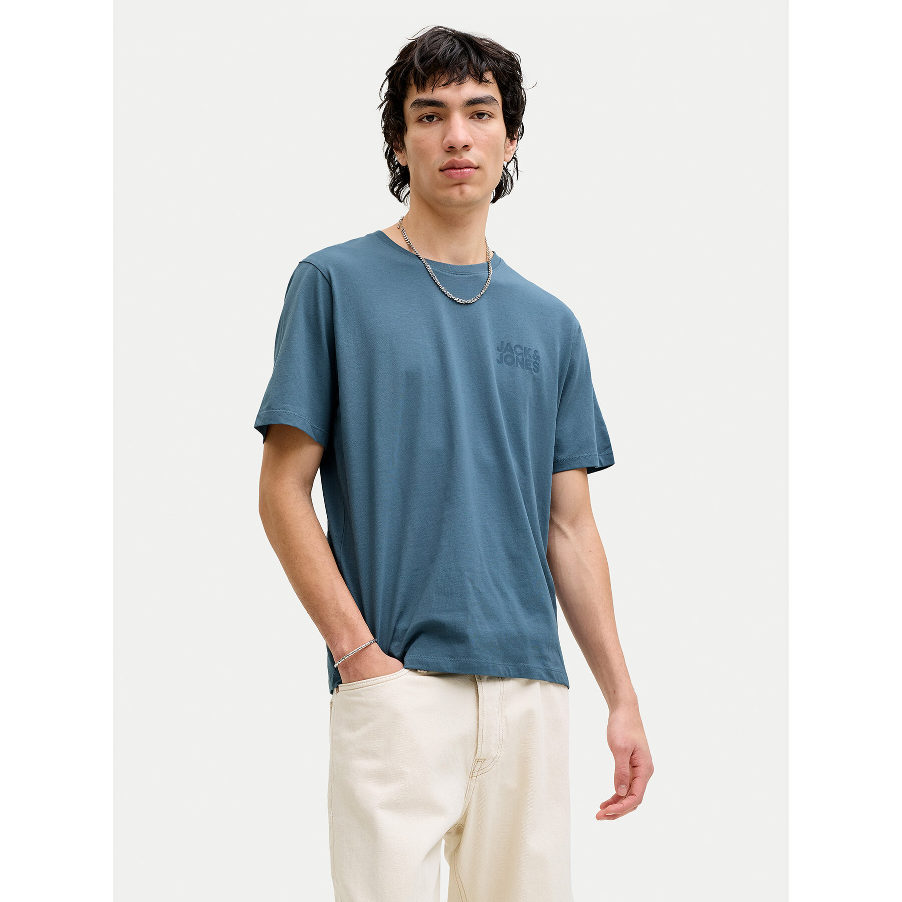 Jack & Jones T-Shirt Corp 12151955 Niebieski Regular Fit