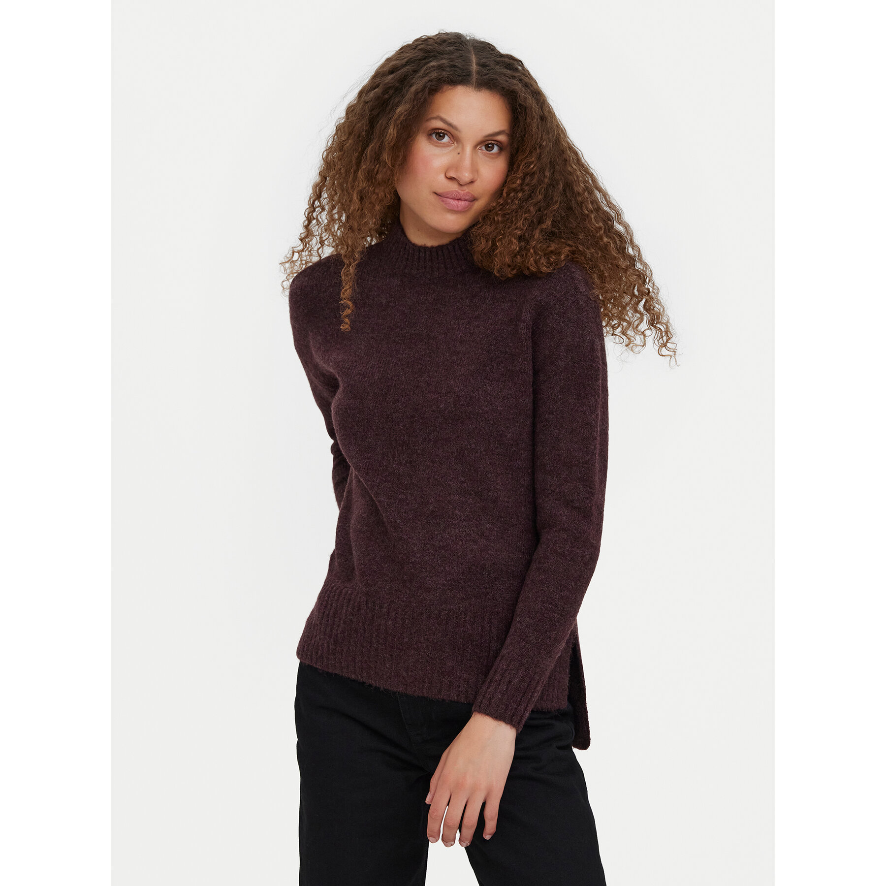 Vero Moda Sweter 10269229 Fioletowy Loose Fit