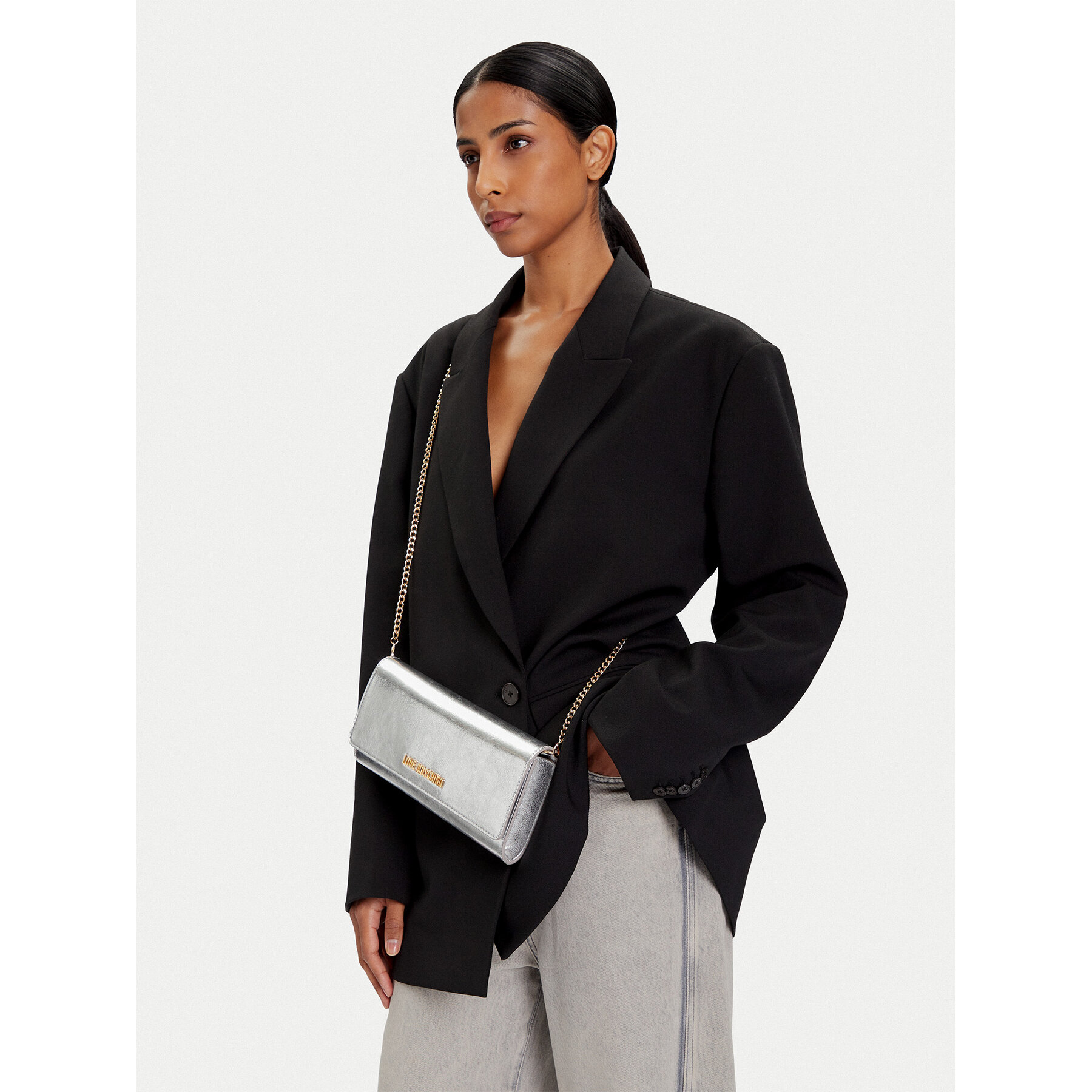 LOVE MOSCHINO Torebka JC4099PP0NKW0902 Srebrny