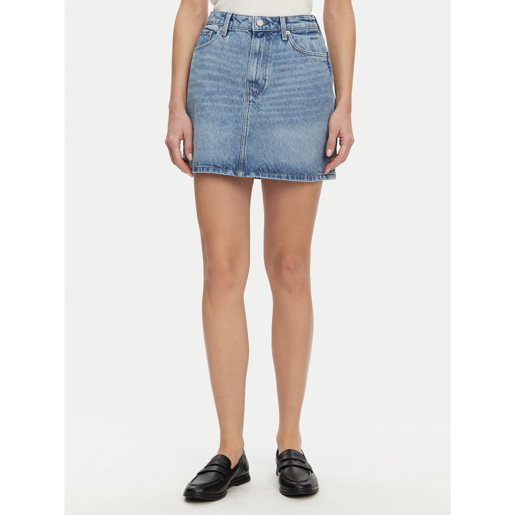Tommy Hilfiger Spódnica jeansowa WW0WW44392 Niebieski Regular Fit