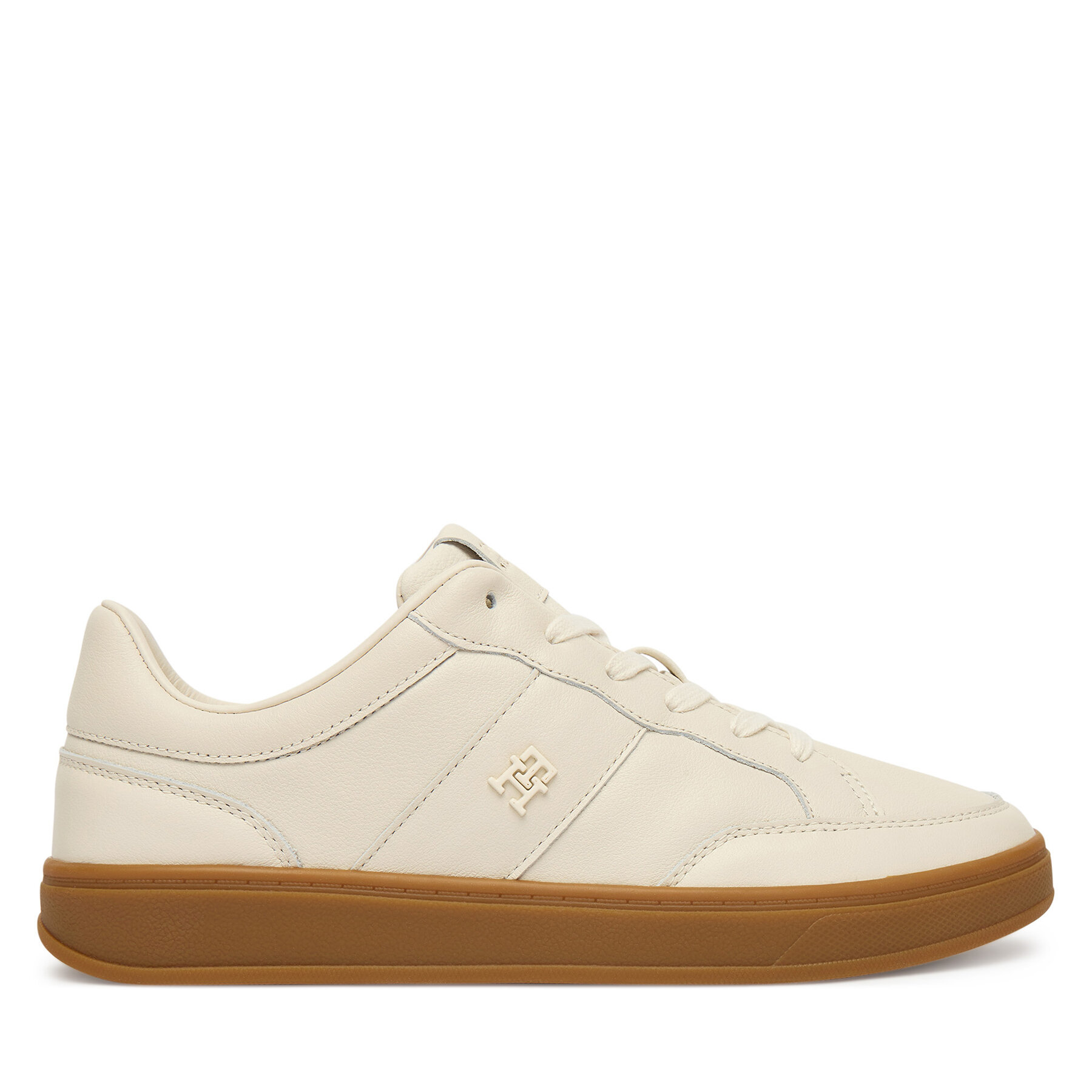 Tommy Hilfiger Sneakersy Th Heritage Court Sneaker Ltr FW0FW09028 Écru