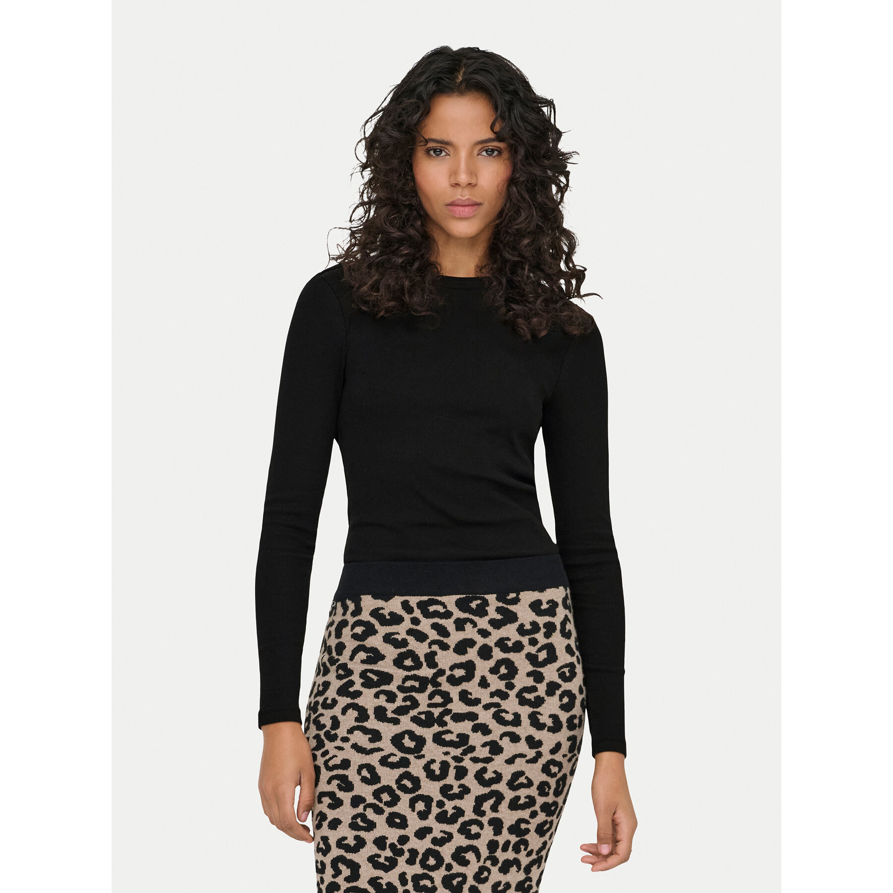 ONLY Bluzka Val 15371305 Czarny Regular Fit