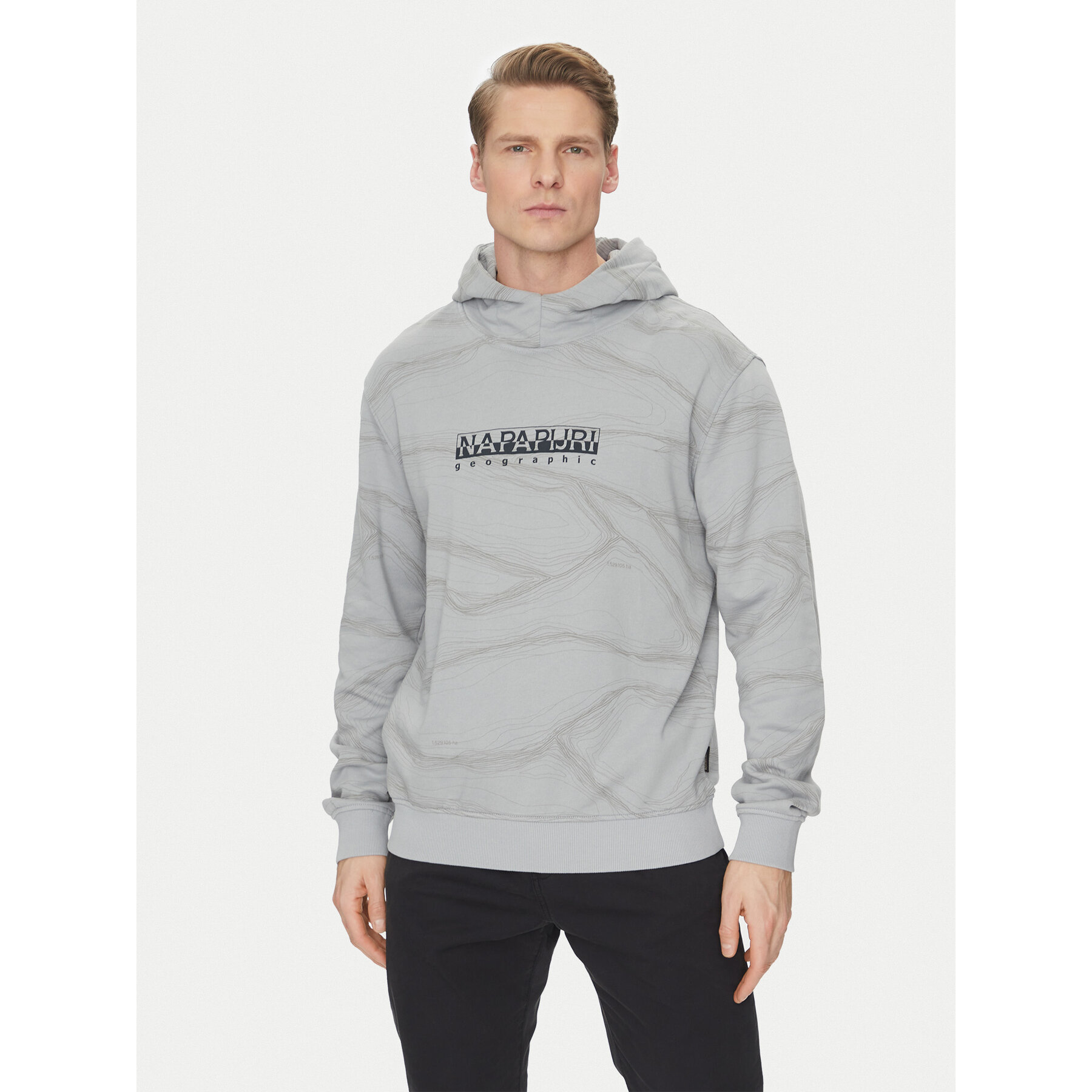 Napapijri Bluza Cellini NP0A4ILR Szary Relaxed Fit