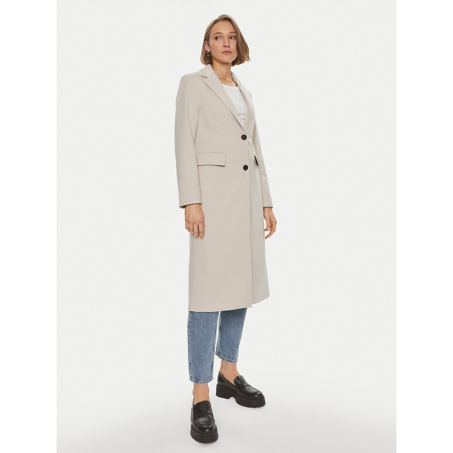 ONLY Płaszcz przejściowy Cassie 15308609 Szary Regular Fit