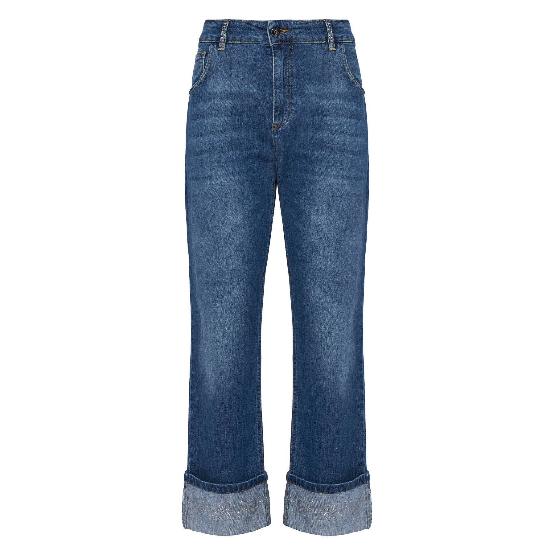 Rinascimento Jeansy CFC0125144003 Niebieski Loose Fit