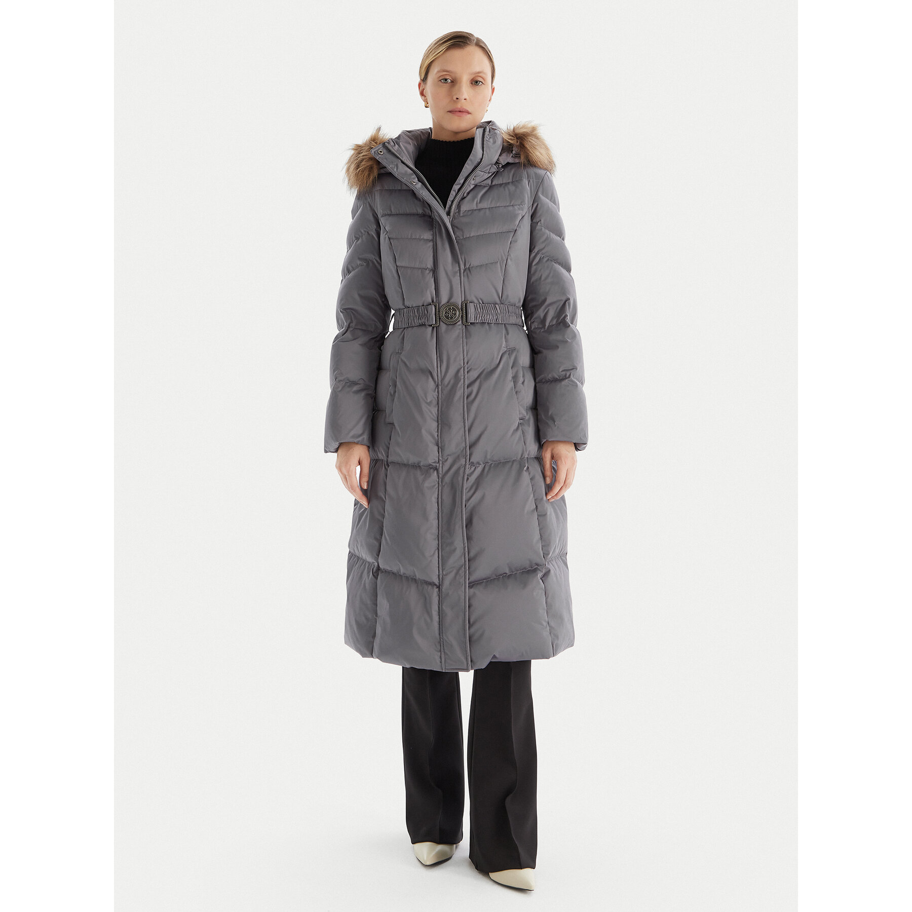 Guess Kurtka puchowa W5BL29 W2802 Szary Regular Fit