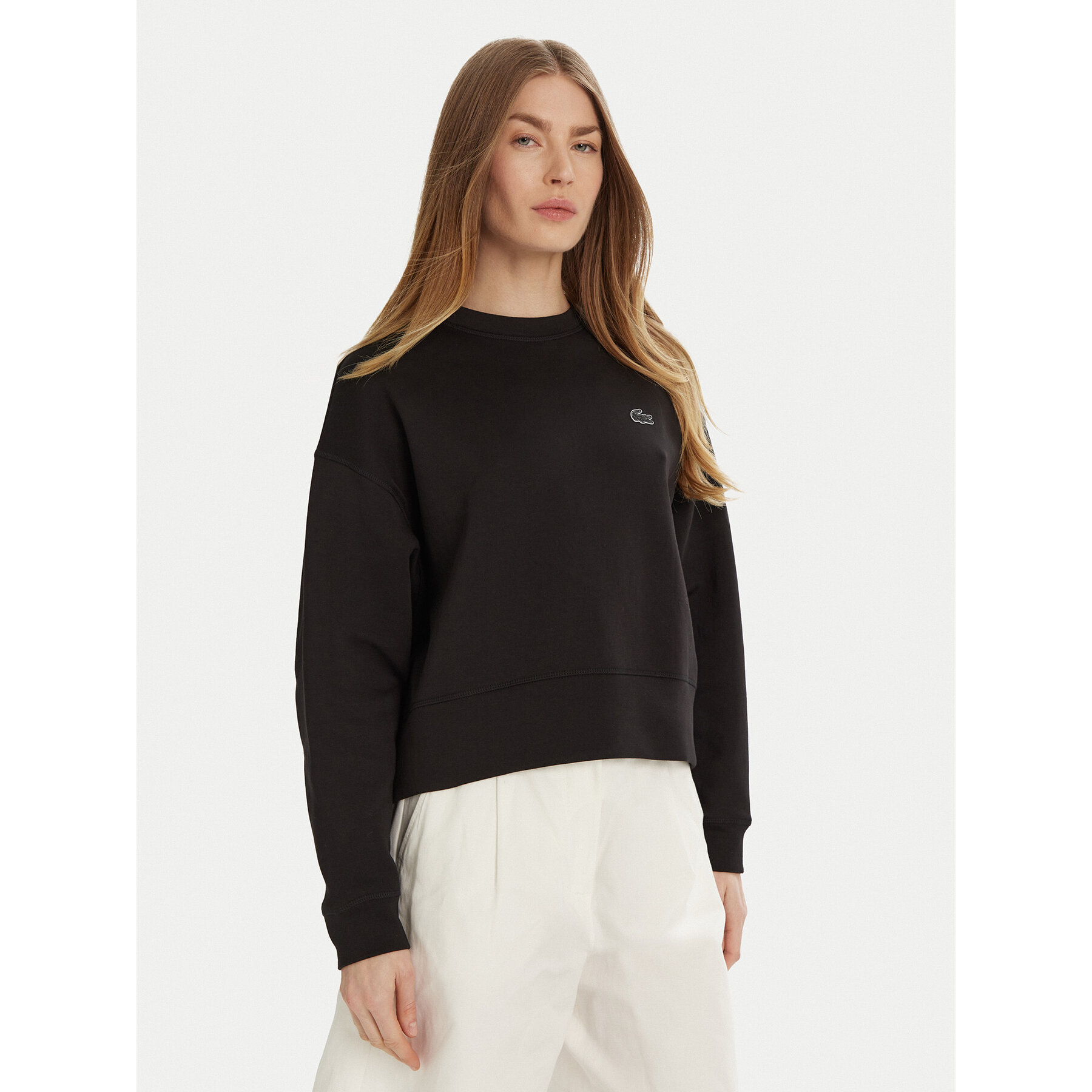 Lacoste Bluza SF5614 Czarny Oversize