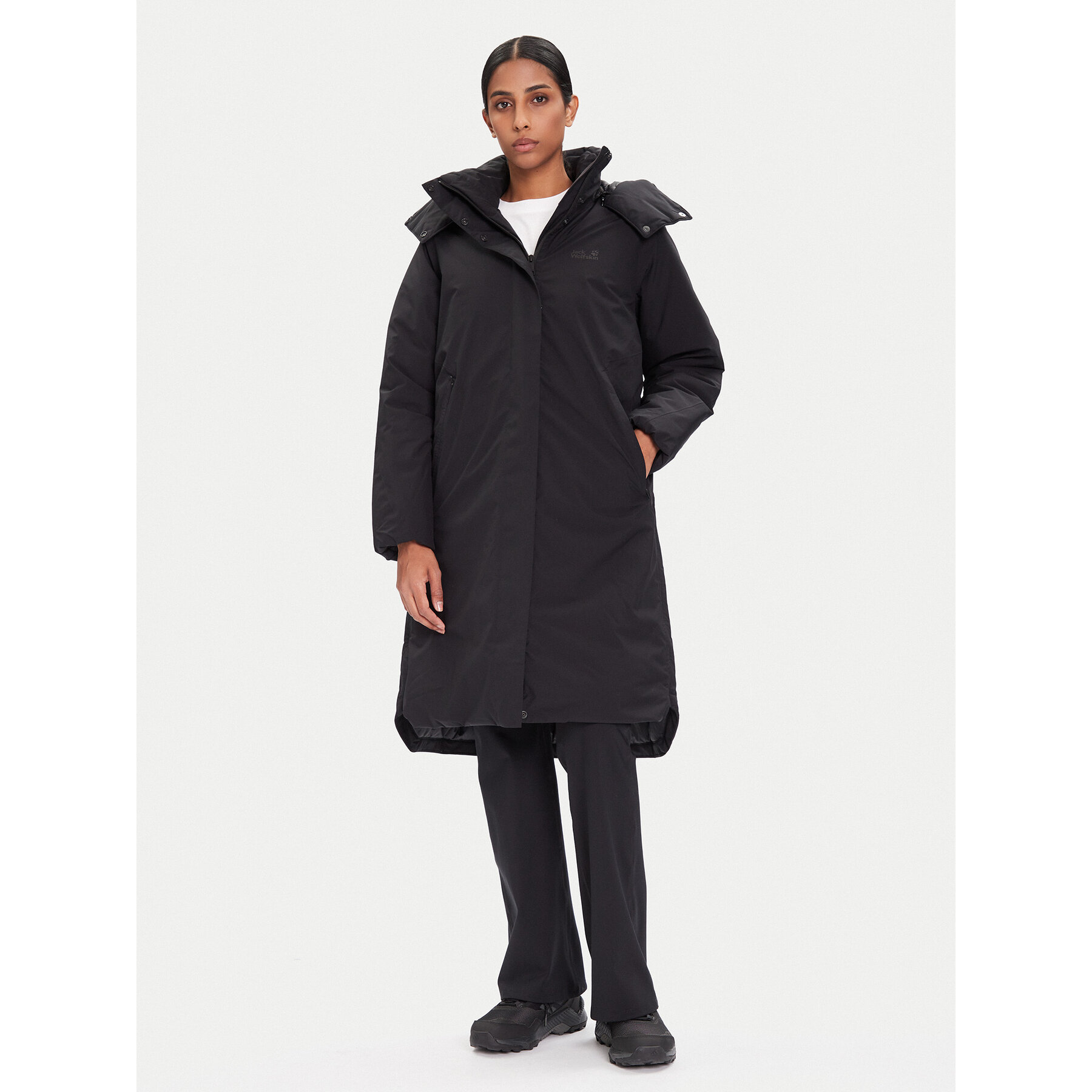 Jack Wolfskin Kurtka zimowa Frost Haven A65090 Czarny Regular Fit