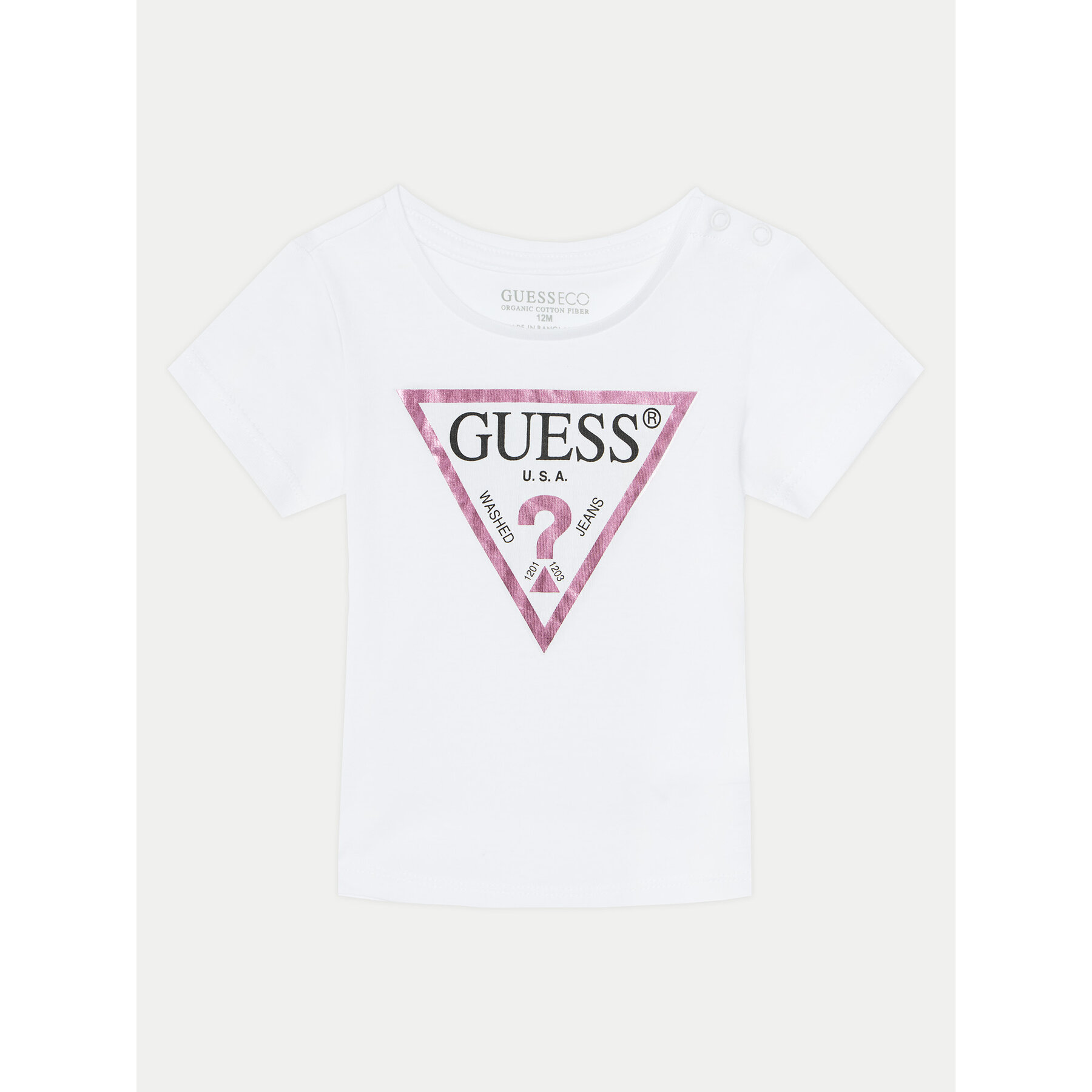 Guess T-Shirt K73I56 K8HM0 Biały Regular Fit