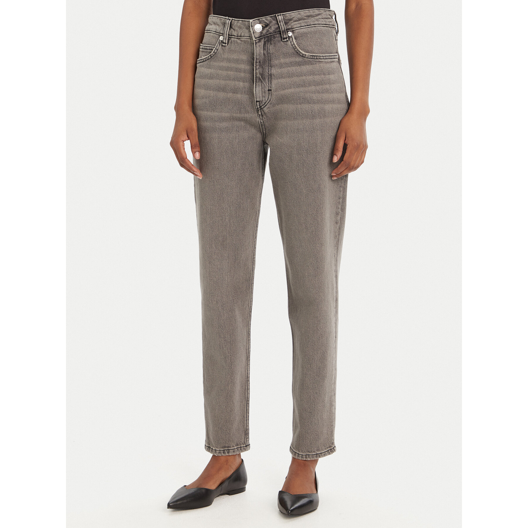 HUGO Jeansy 50544798 Szary Straight Fit