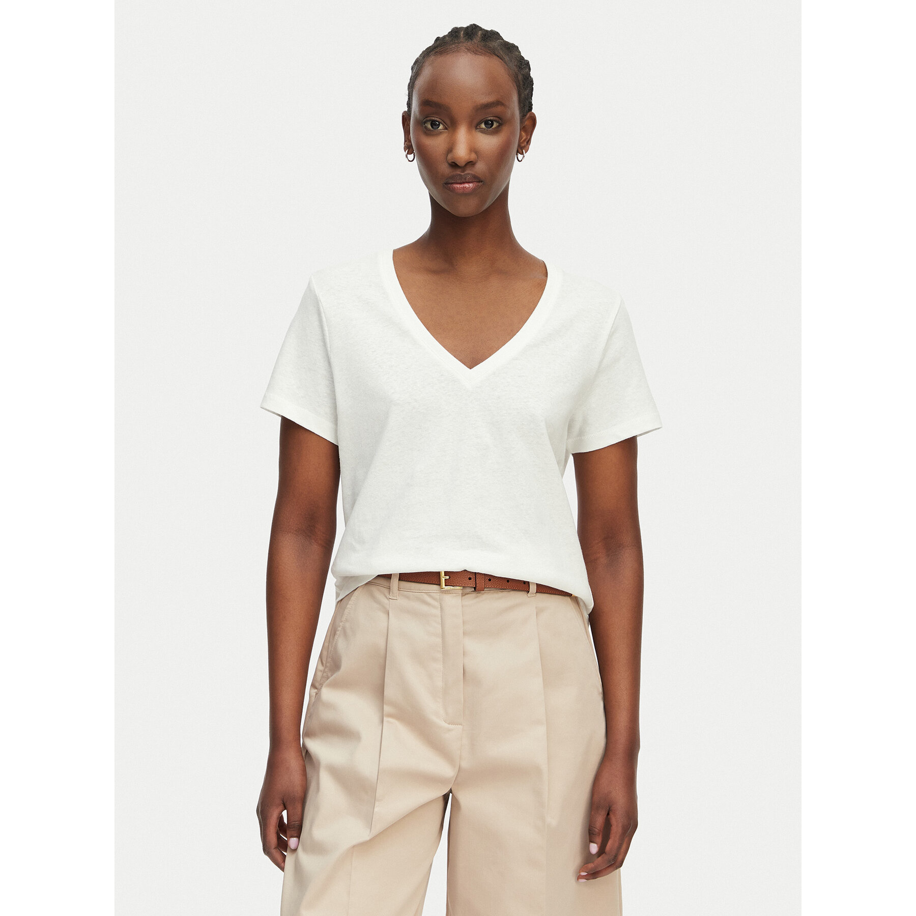 Tommy Hilfiger T-Shirt WW0WW48704 Biały Regular Fit