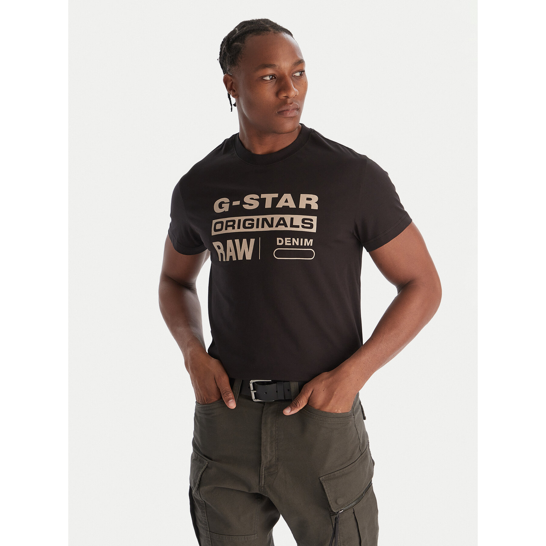 G-Star Raw T-Shirt Originals D25969-C506 1214 Czarny Regular Fit