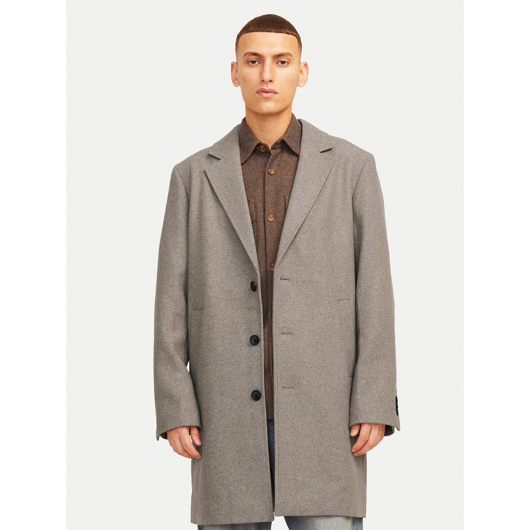 Jack & Jones Płaszcz wełniany Harris 12263845 Beżowy Regular Fit