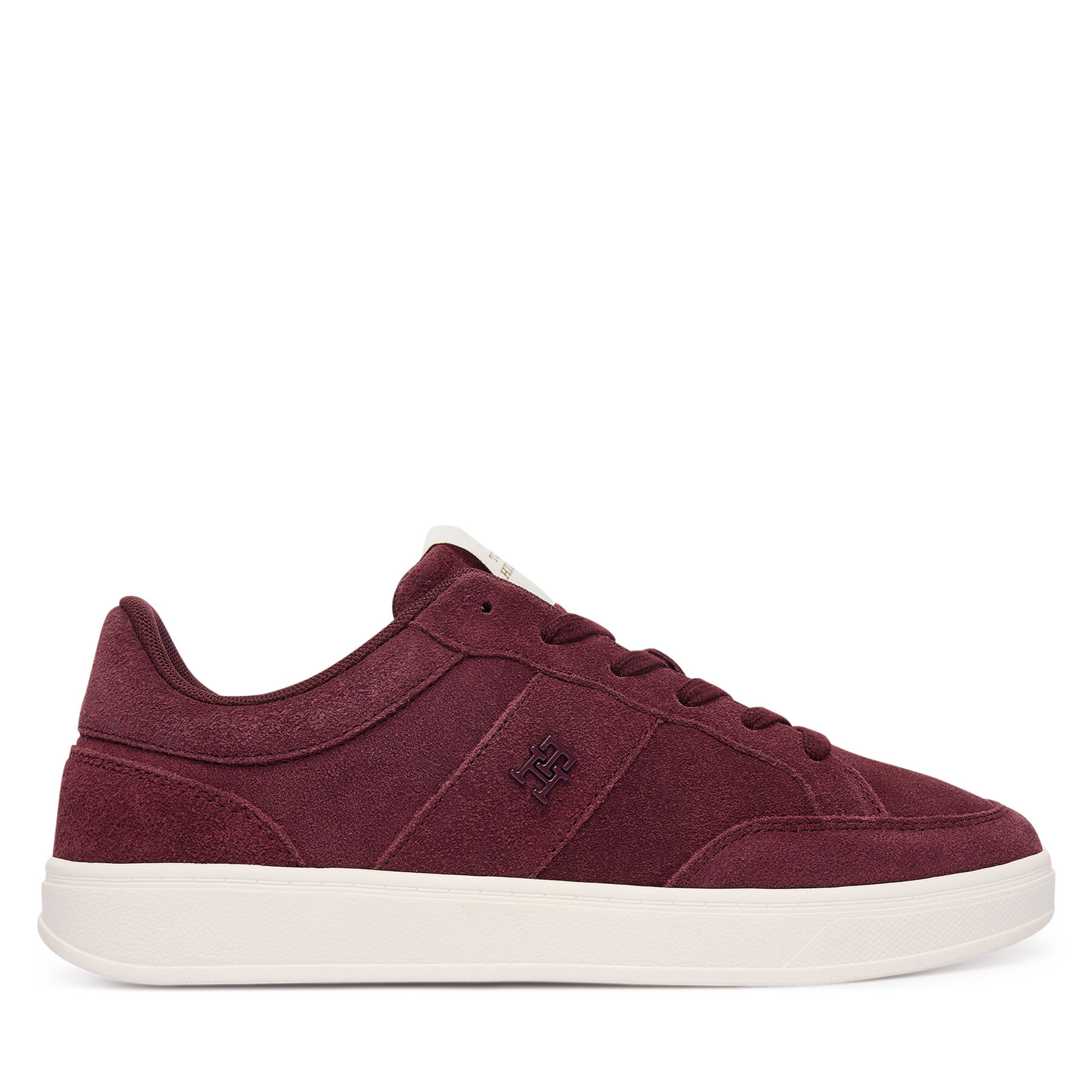 Tommy Hilfiger Sneakersy Th Heritage Court Sneaker Suede FW0FW09266 Bordowy