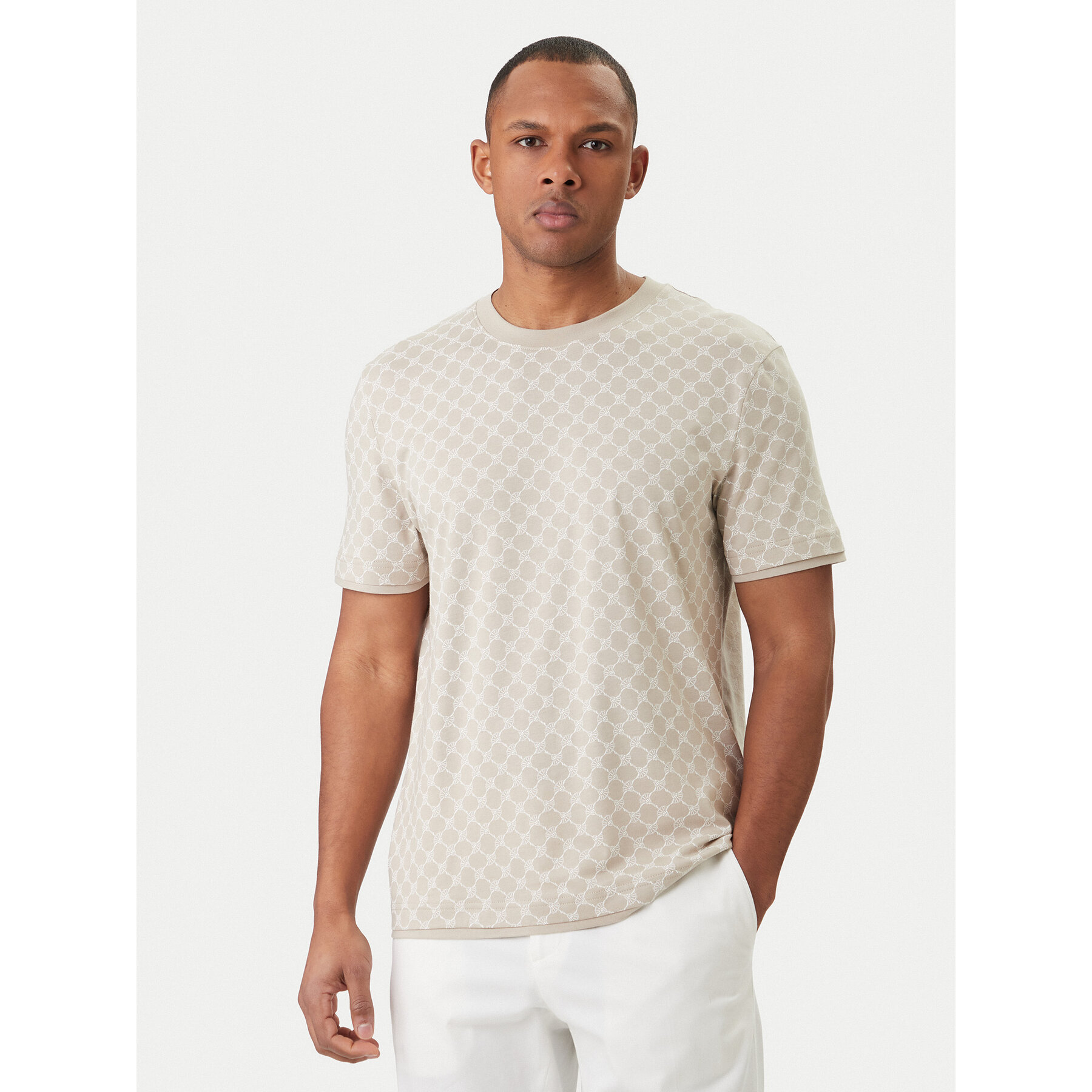 JOOP! T-Shirt Victormanuel 30101945 Beżowy Regular Fit