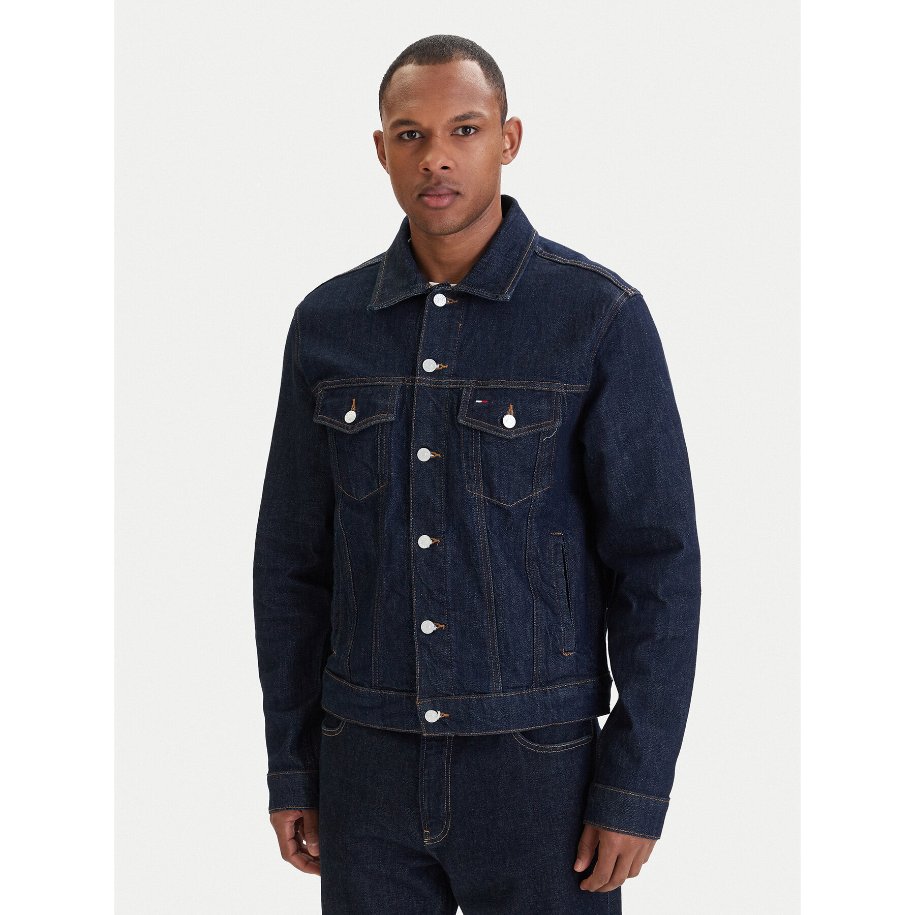 Tommy Jeans Kurtka jeansowa Ryan DM0DM22984 Granatowy Regular Fit