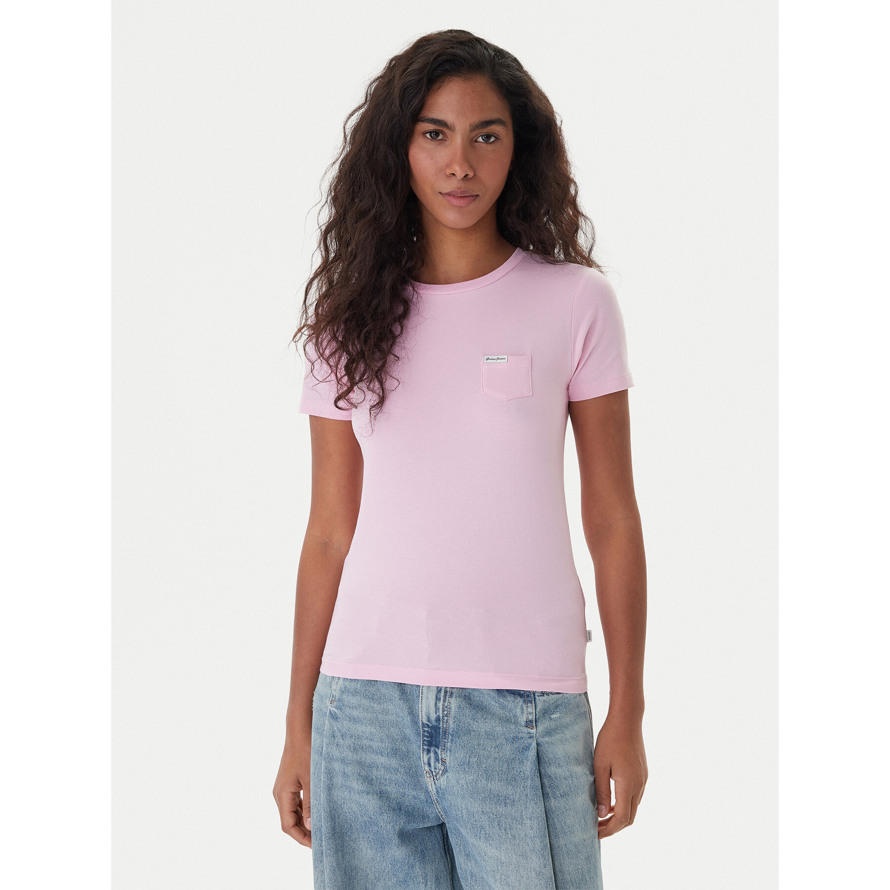 Guess Jeans T-Shirt W5RI52 J1314 Różowy Regular Fit