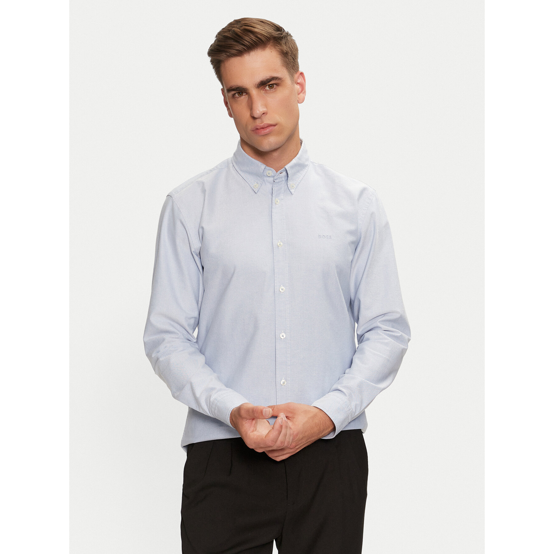 Boss Koszula H-Roan 50520265 Błękitny Slim Fit