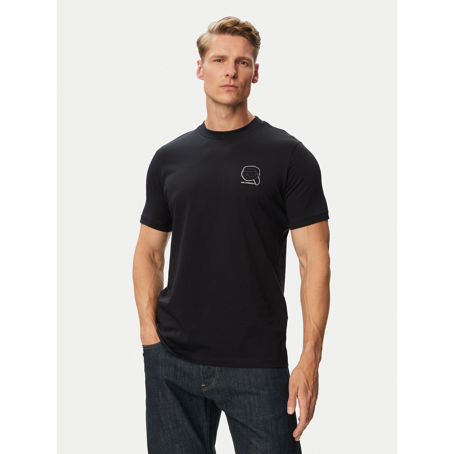 KARL LAGERFELD T-Shirt 755026 563224 Granatowy Regular Fit