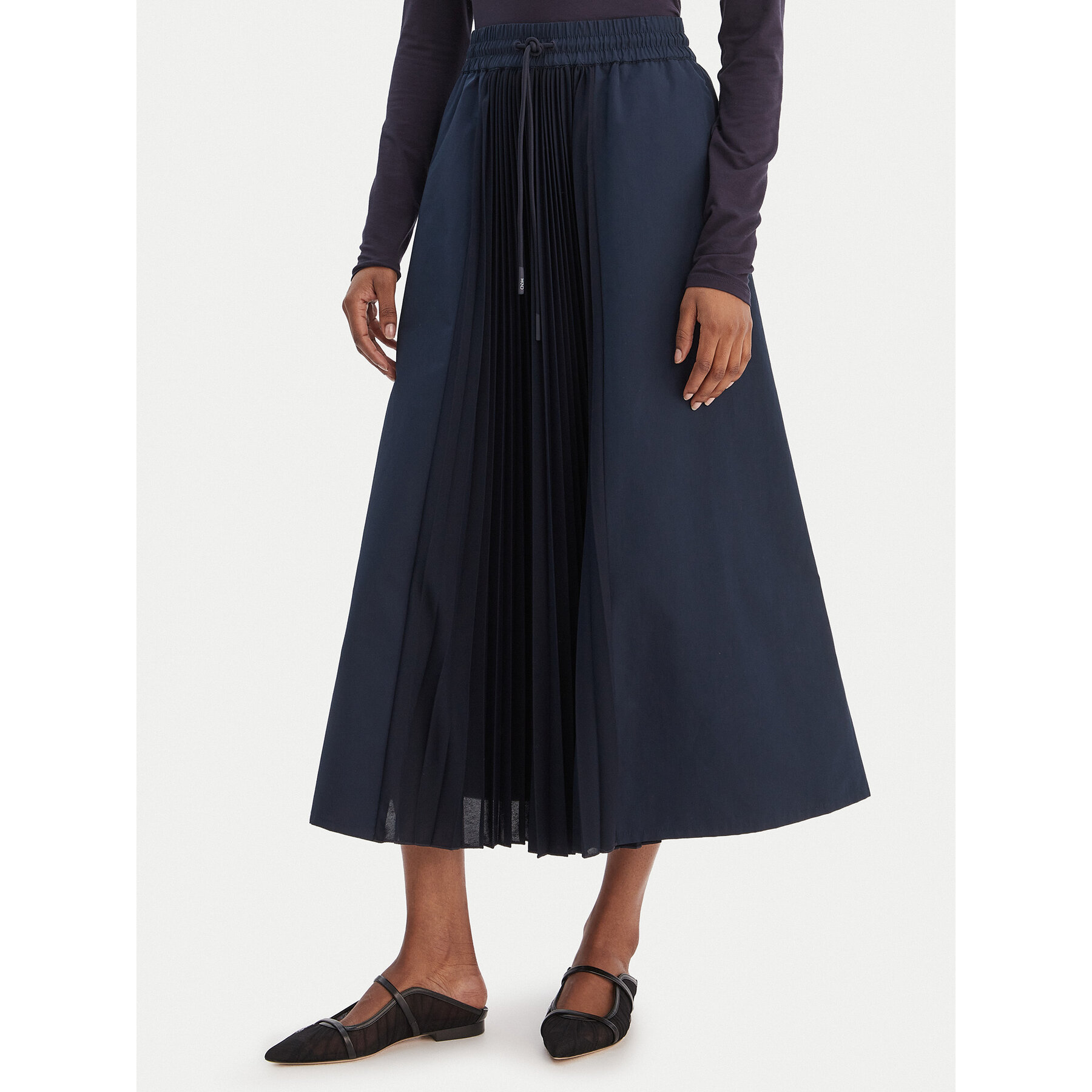 Weekend Max Mara Spódnica plisowana Folk 2615771011 Granatowy Regular Fit