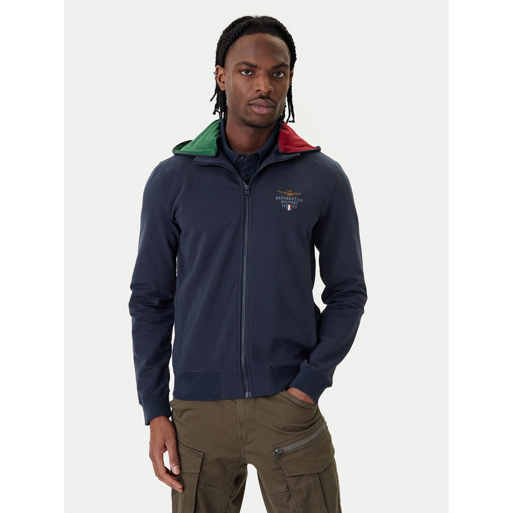 Aeronautica Militare Bluza 261FE2097UF00674 Granatowy Regular Fit