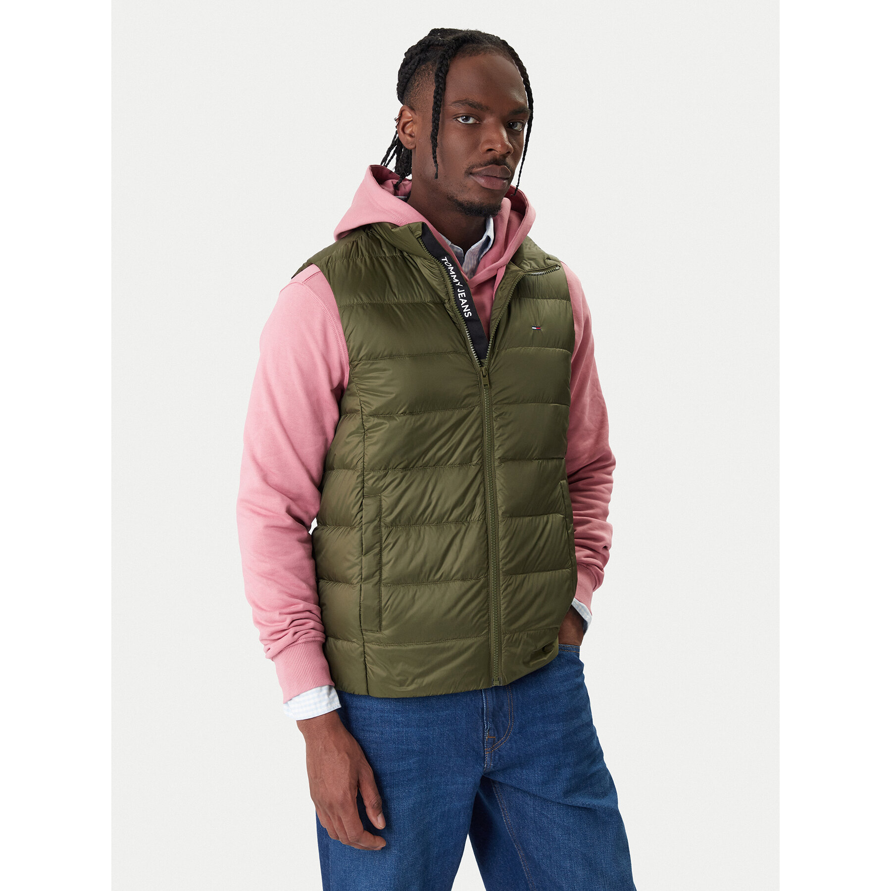 Tommy Jeans Kamizelka DM0DM20663 Zielony Regular Fit