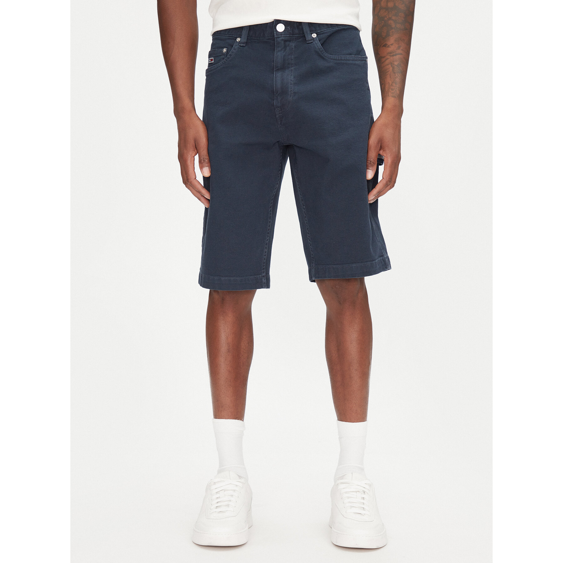 Tommy Jeans Szorty materiałowe Jaimie DM0DM21951 Granatowy Slim Fit