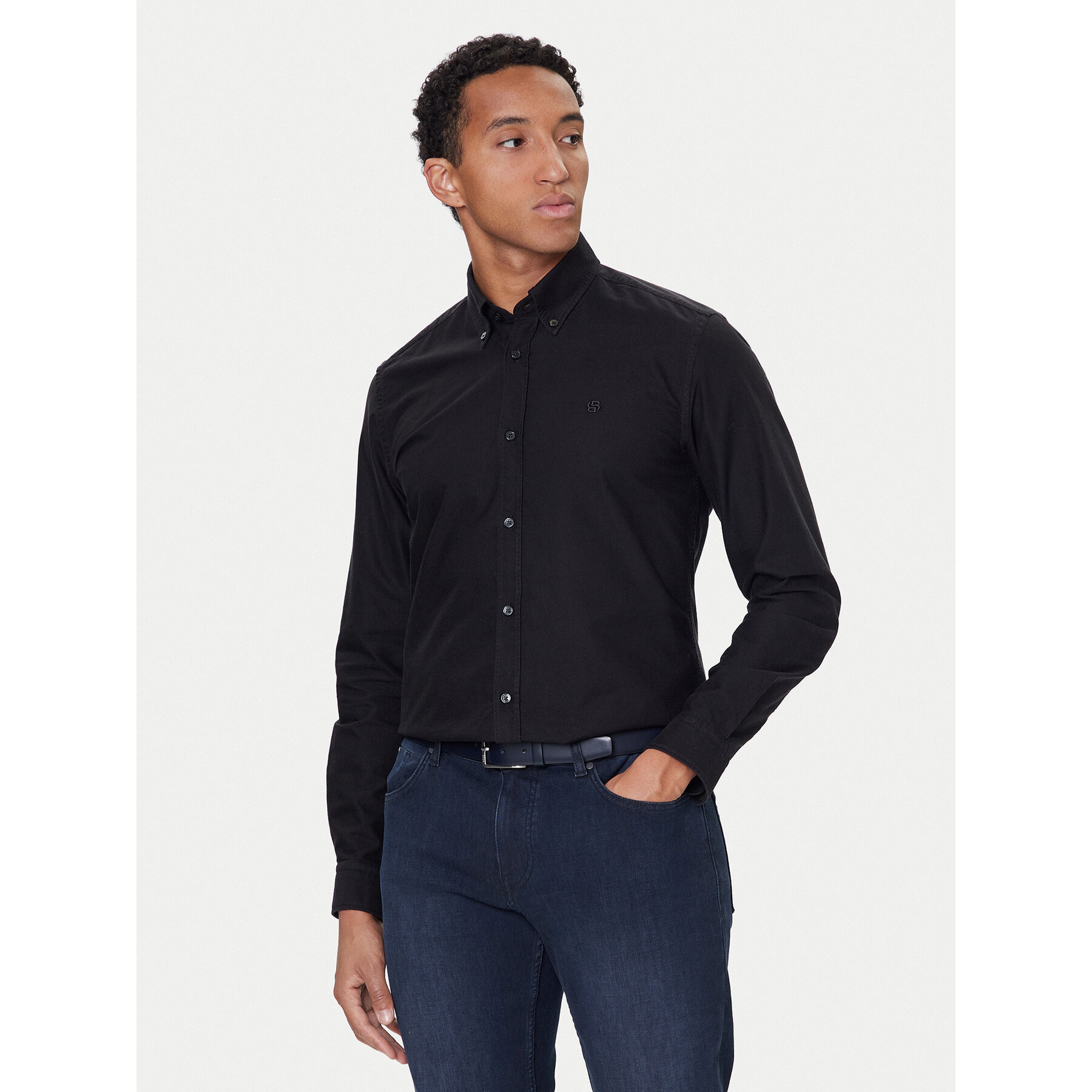 BOSS Koszula H-Roan 50544917 Czarny Slim Fit