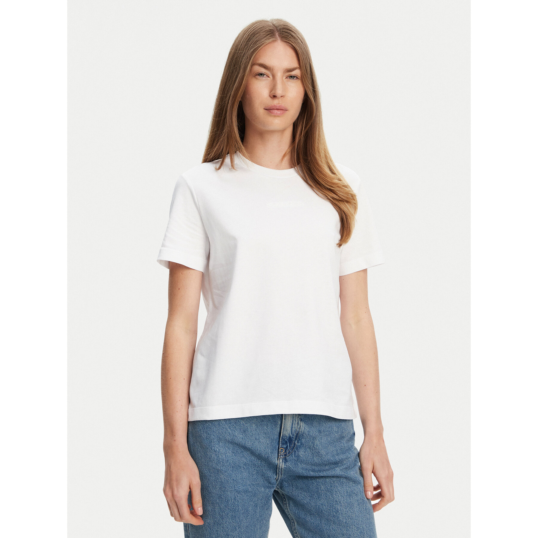 Calvin Klein T-Shirt LV044C905G Biały Regular Fit