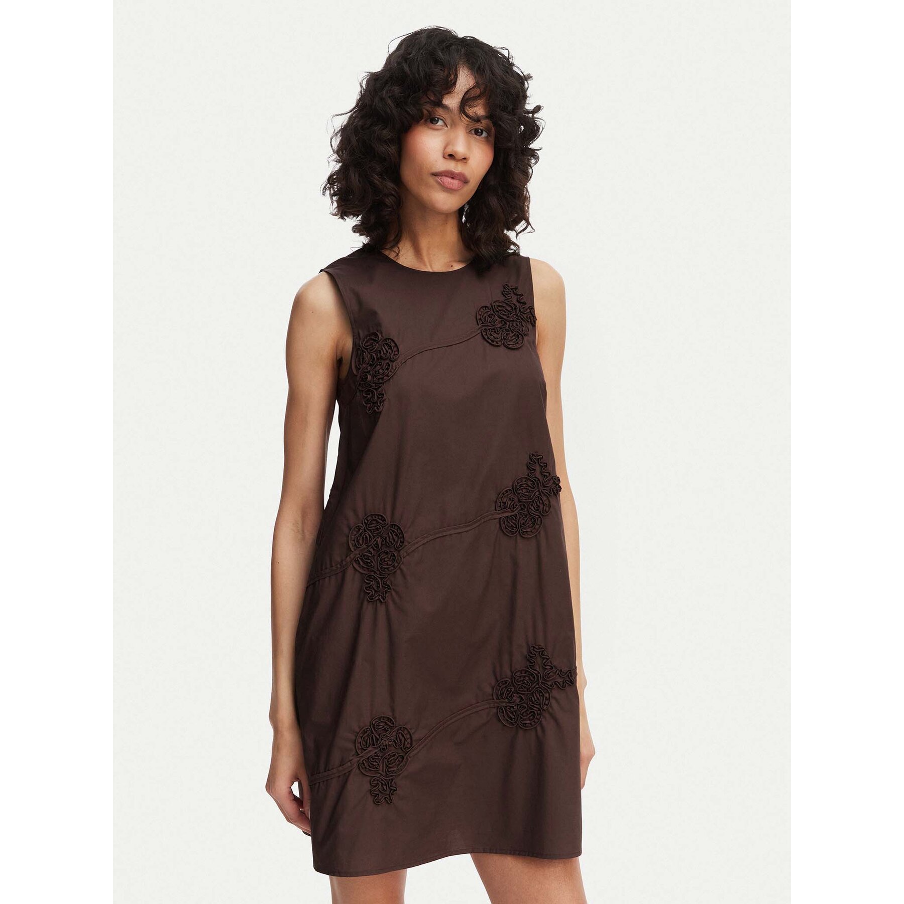 Marella Sukienka codzienna Barca 2613221302 Brązowy Regular Fit