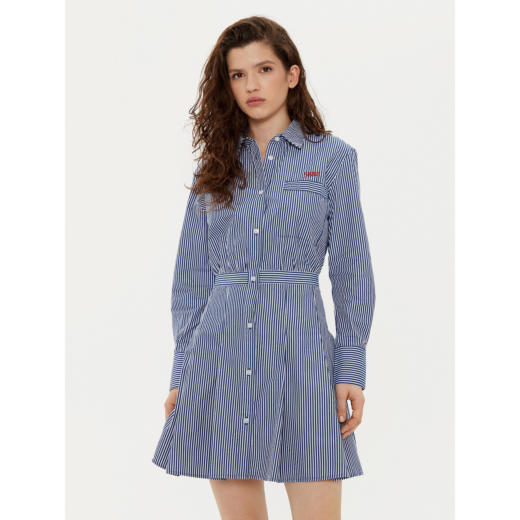 Tommy Jeans Sukienka koszulowa DW0DW20470 Granatowy Regular Fit