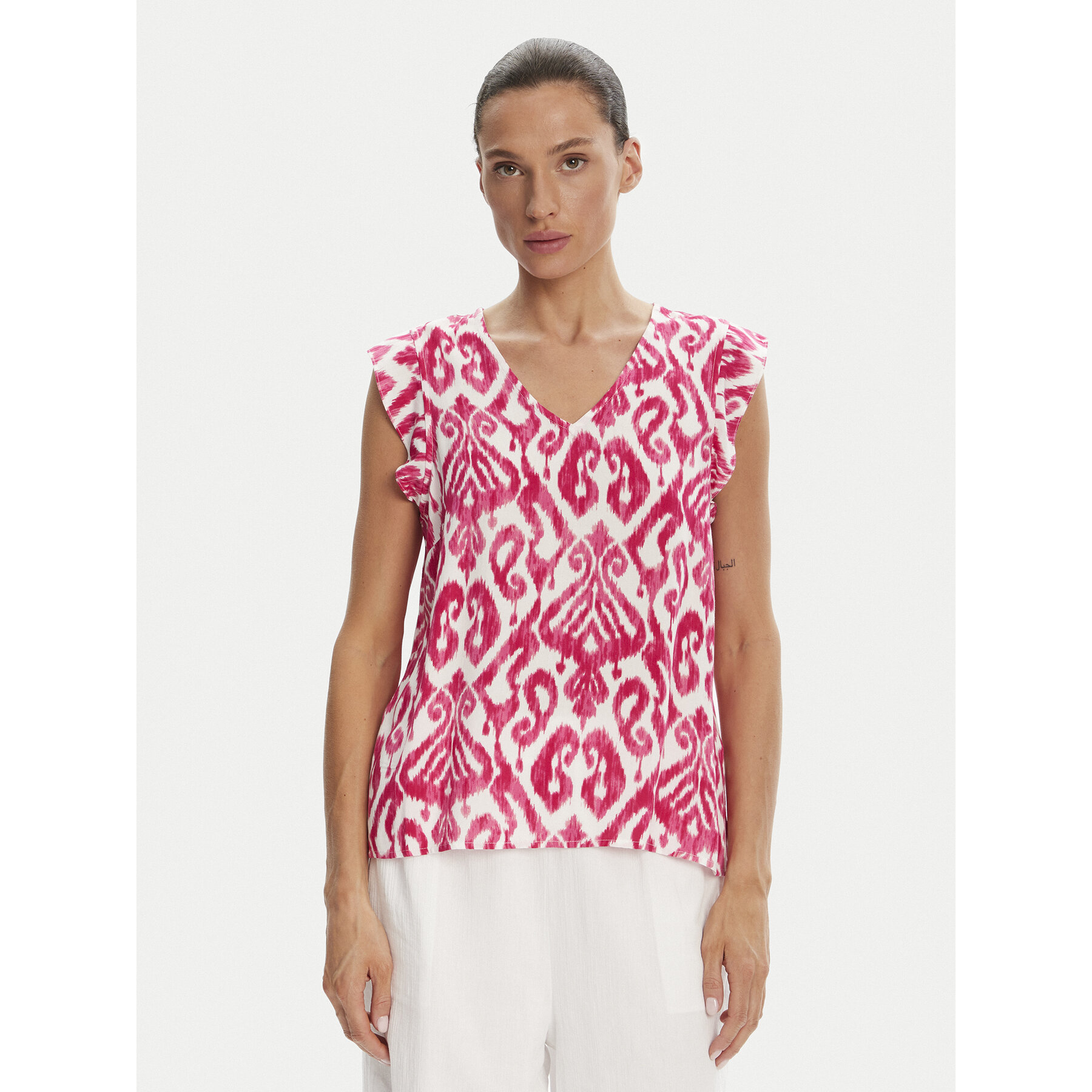 Pieces Bluzka Nya 17147804 Różowy Regular Fit