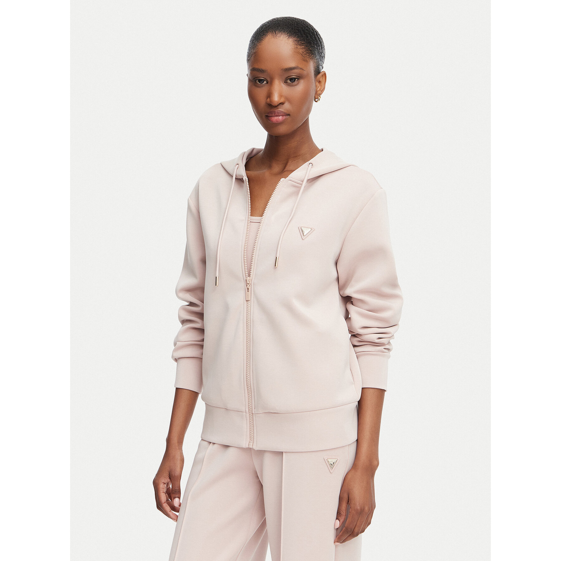 Guess Bluza V4YQ06 KCAY2 Różowy jasny Regular Fit