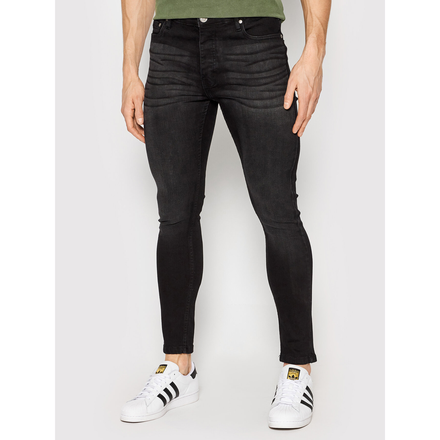 Brave Soul Jeansy MJN-MADISON Czarny Skinny Fit