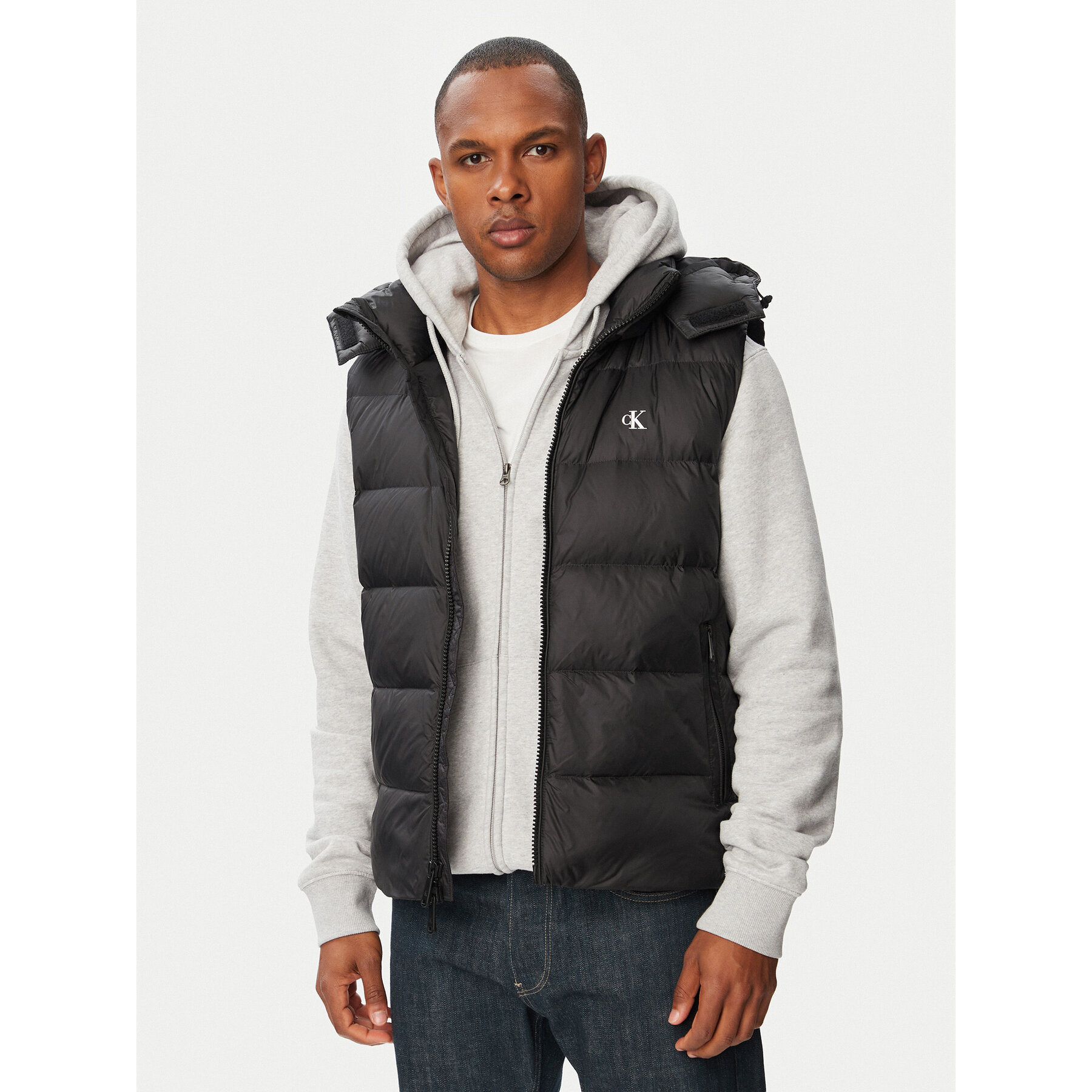Calvin Klein Jeans Kamizelka LV04RG514G Czarny Regular Fit