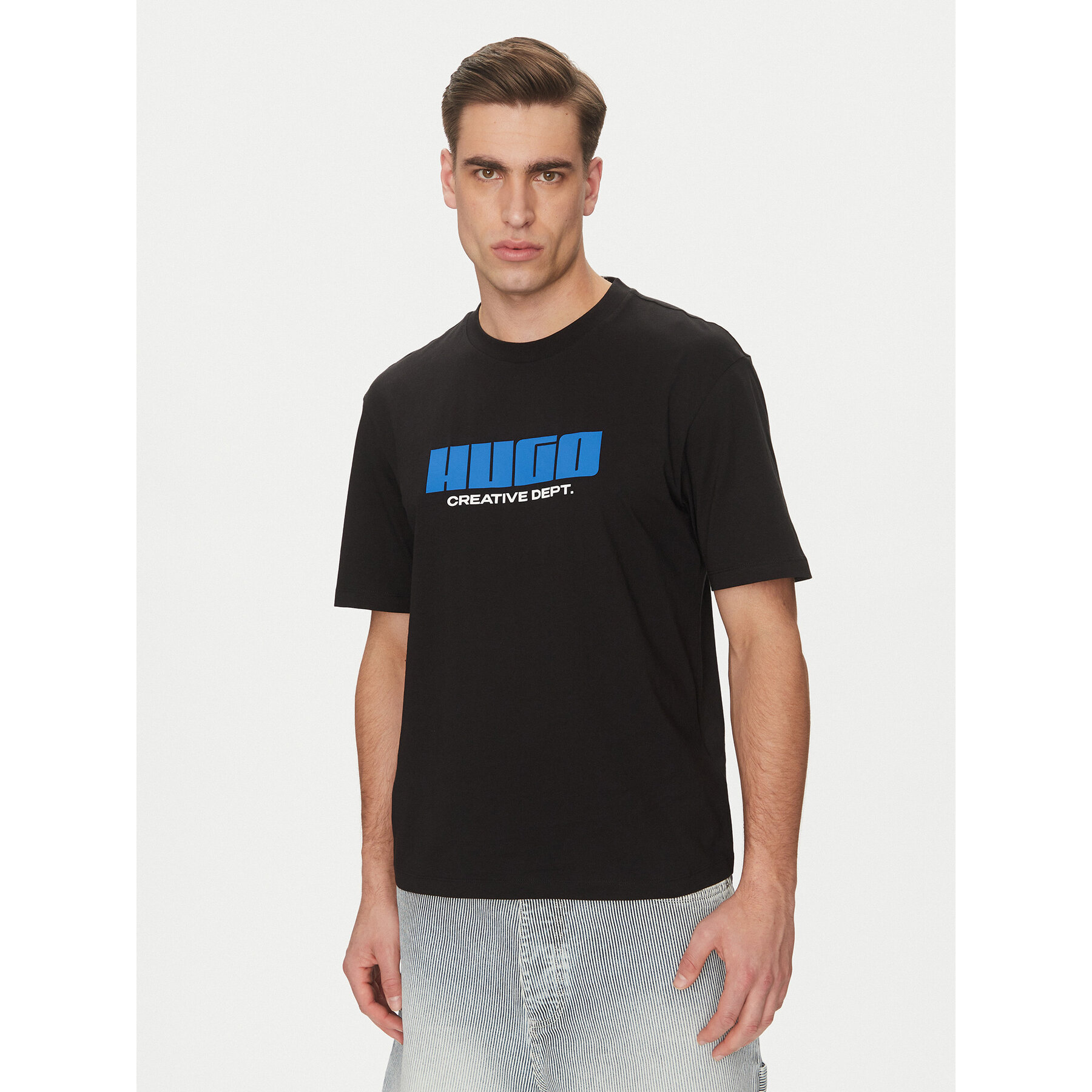 HUGO T-Shirt Newromi 50542934 Czarny Regular Fit