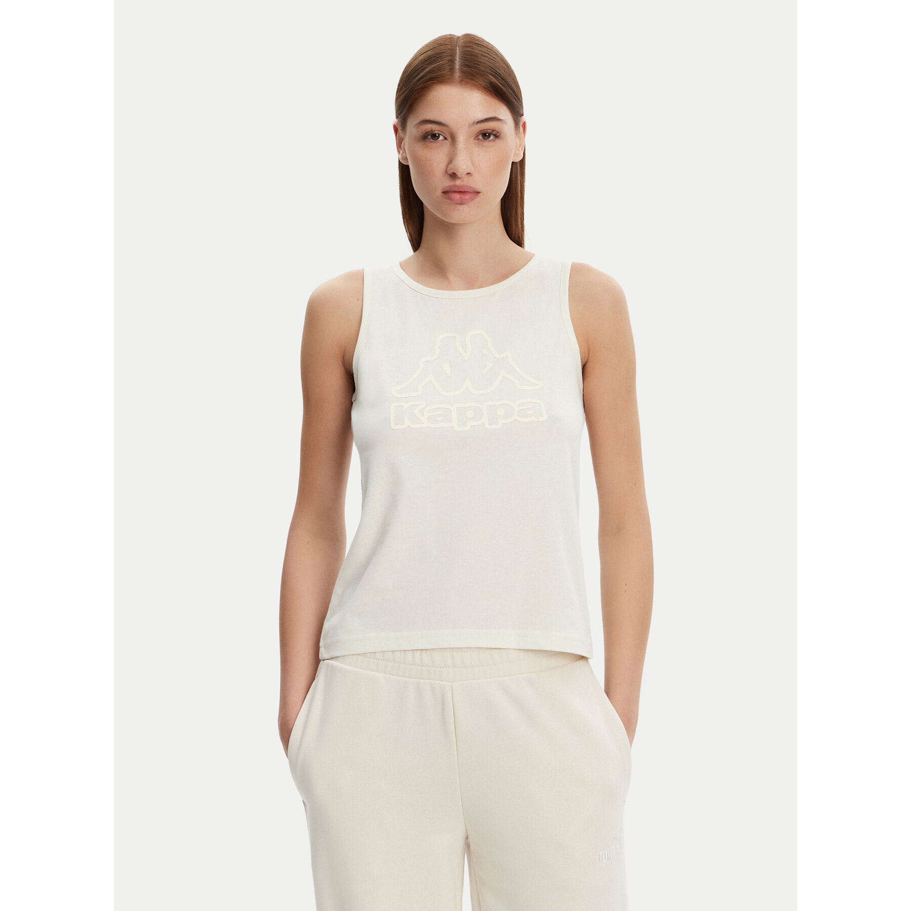 Kappa Top Logo Gria 382129W Écru Regular Fit