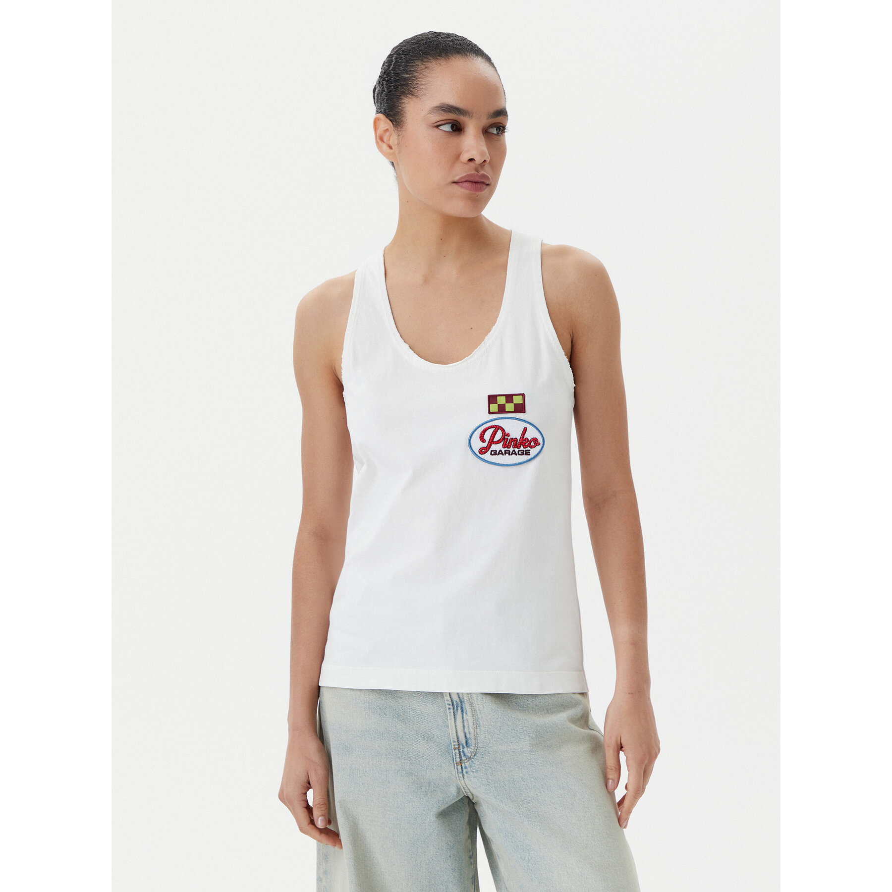 PINKO Top Noel 105269 A2ME Biały Regular Fit