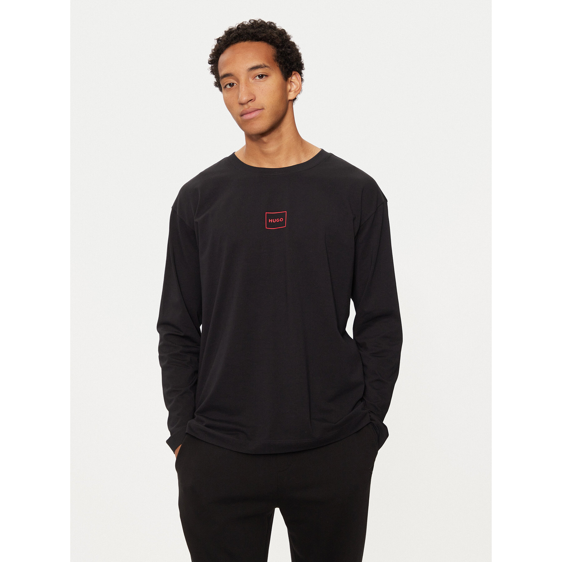 HUGO UNDERWEAR Longsleeve 50525229 Czarny Regular Fit