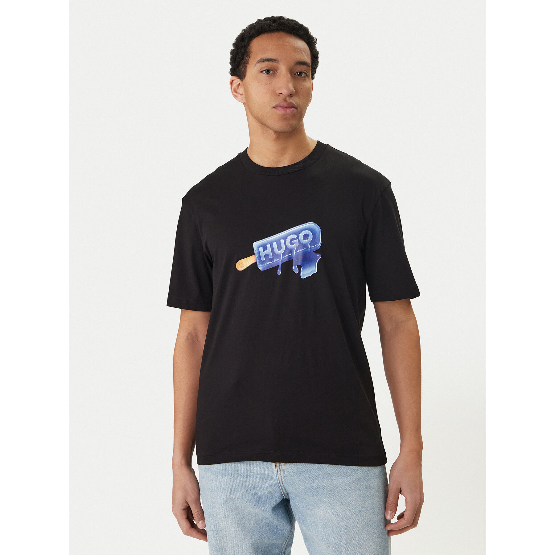 HUGO T-Shirt 50560049 Czarny Regular Fit