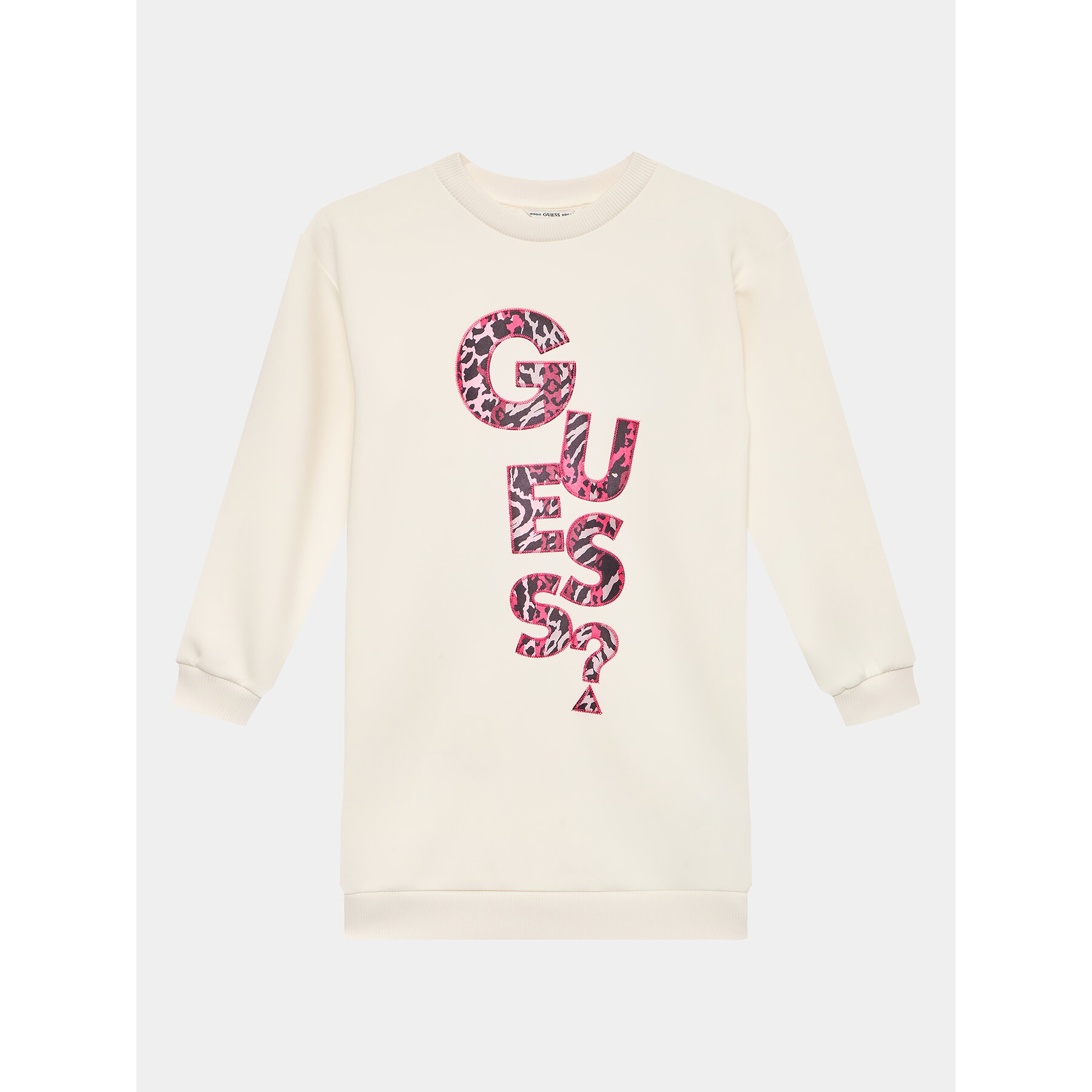 Guess Sukienka codzienna J3BK01 KAZQ2 Écru Regular Fit